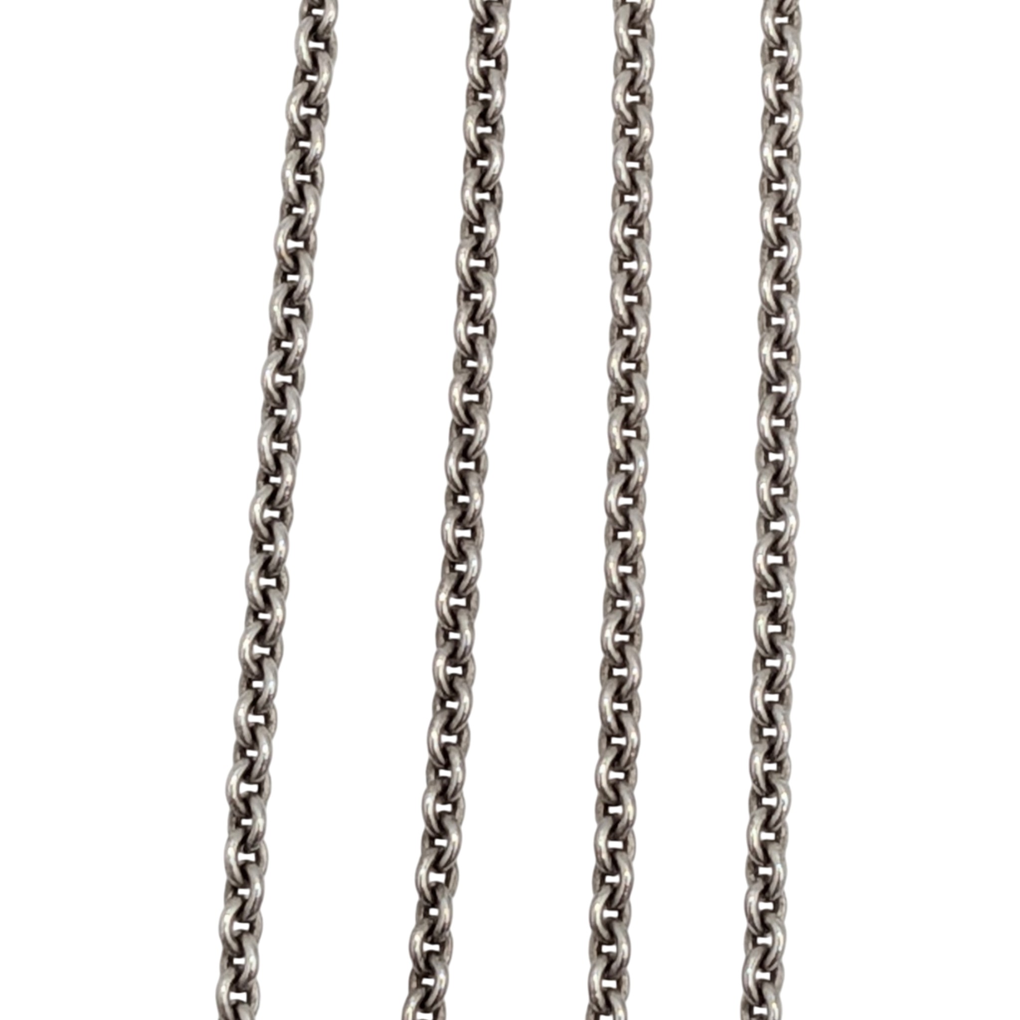Signed Sterling Silver Rolo Chain Necklace