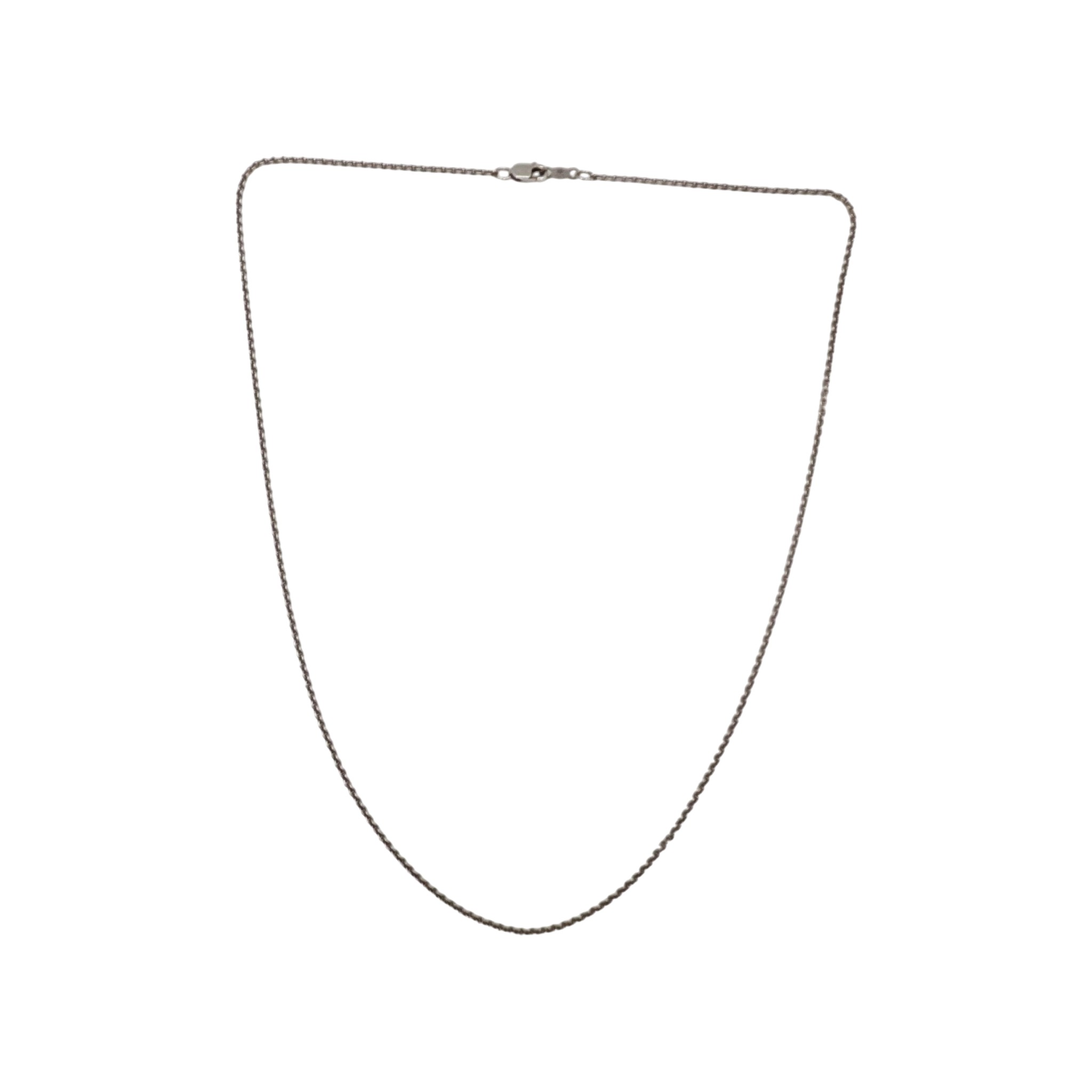 Signed Sterling Silver Rolo Chain Necklace
