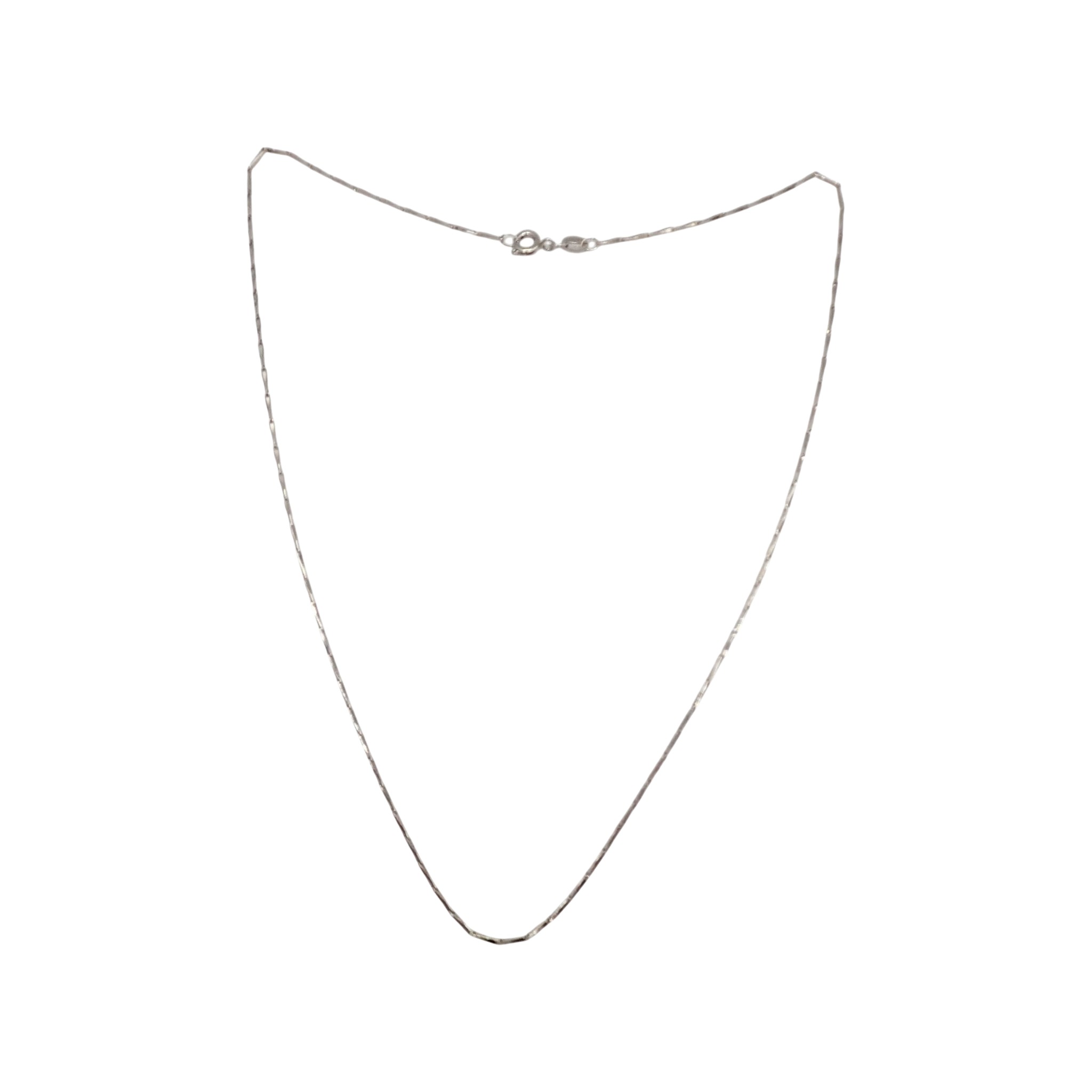 Signed Italy Sterling Silver Bar Link Necklace