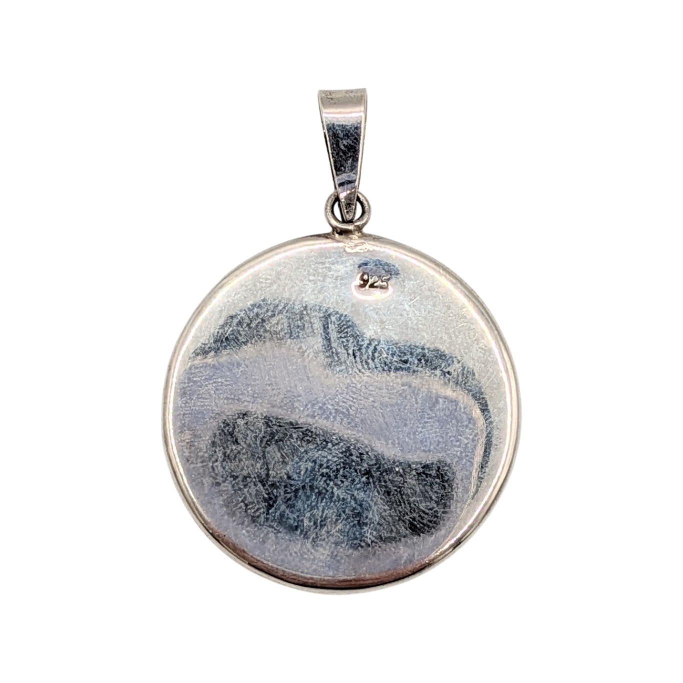 Sterling Silver Resin Yin Yang Pendant