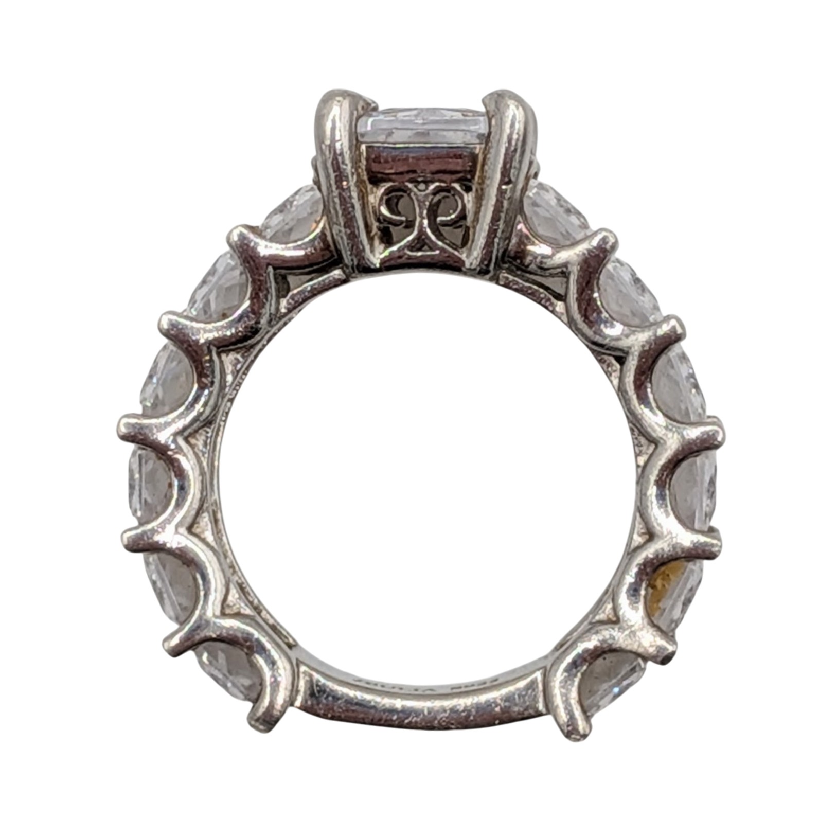 Jeulia Sterling Silver CZ Radiant Cut Solitaire Ring Size 6.25