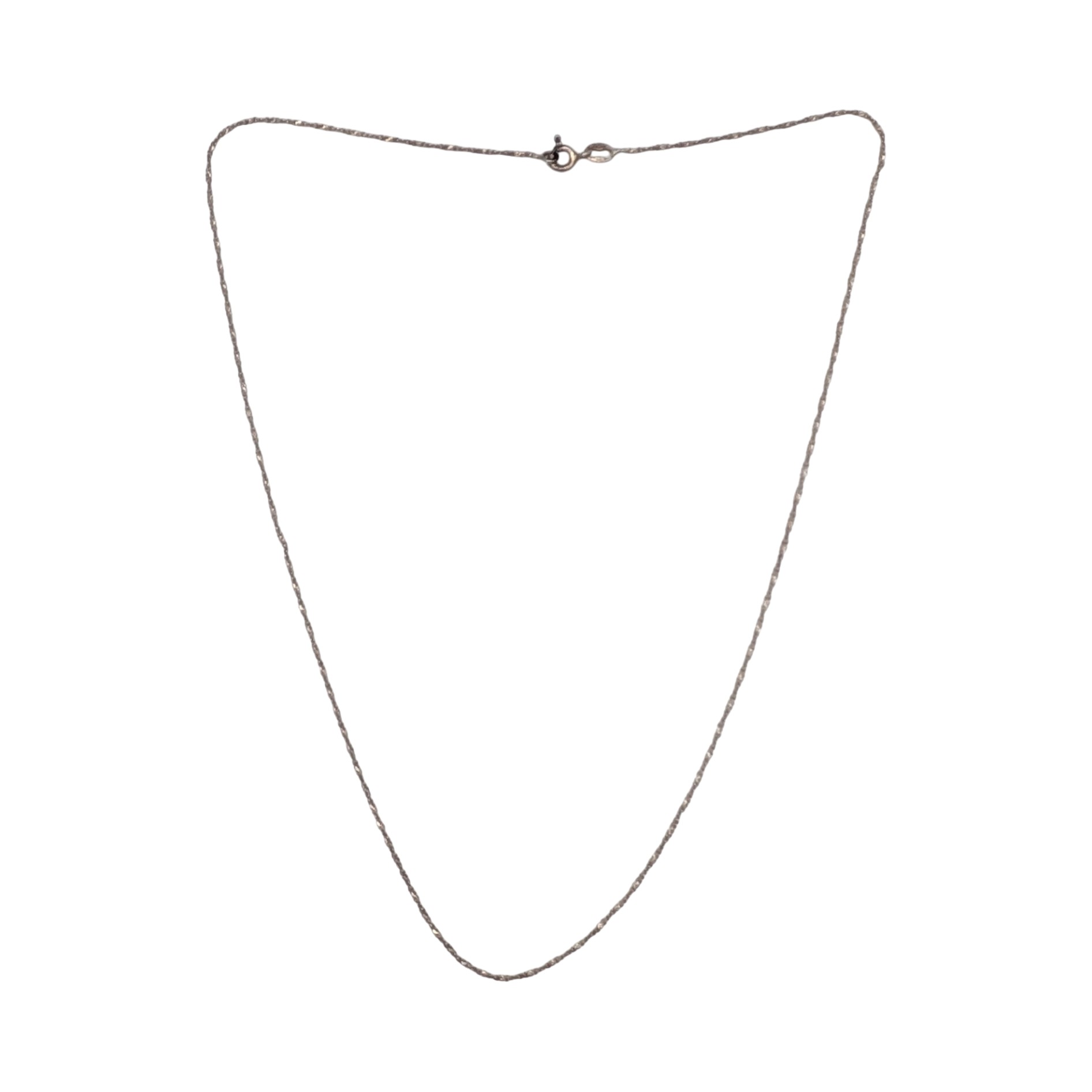 Italian Sterling Silver Singapore Chain Necklace