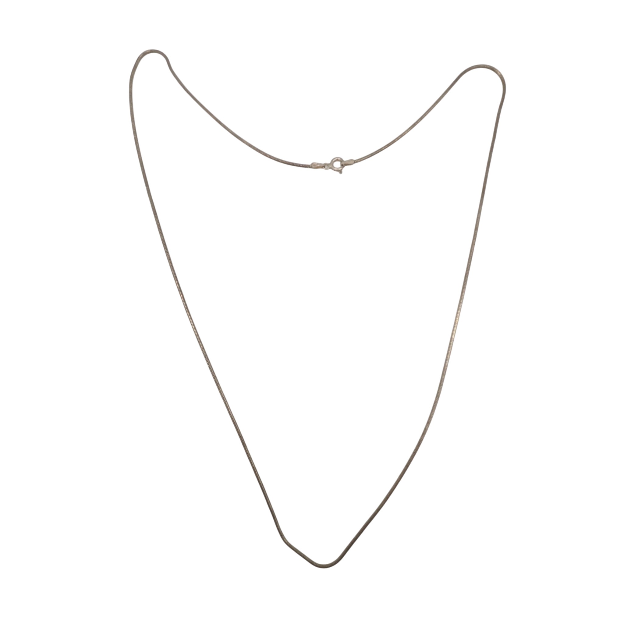 Signed Italy Sterling Silver Snake Chain Necklace