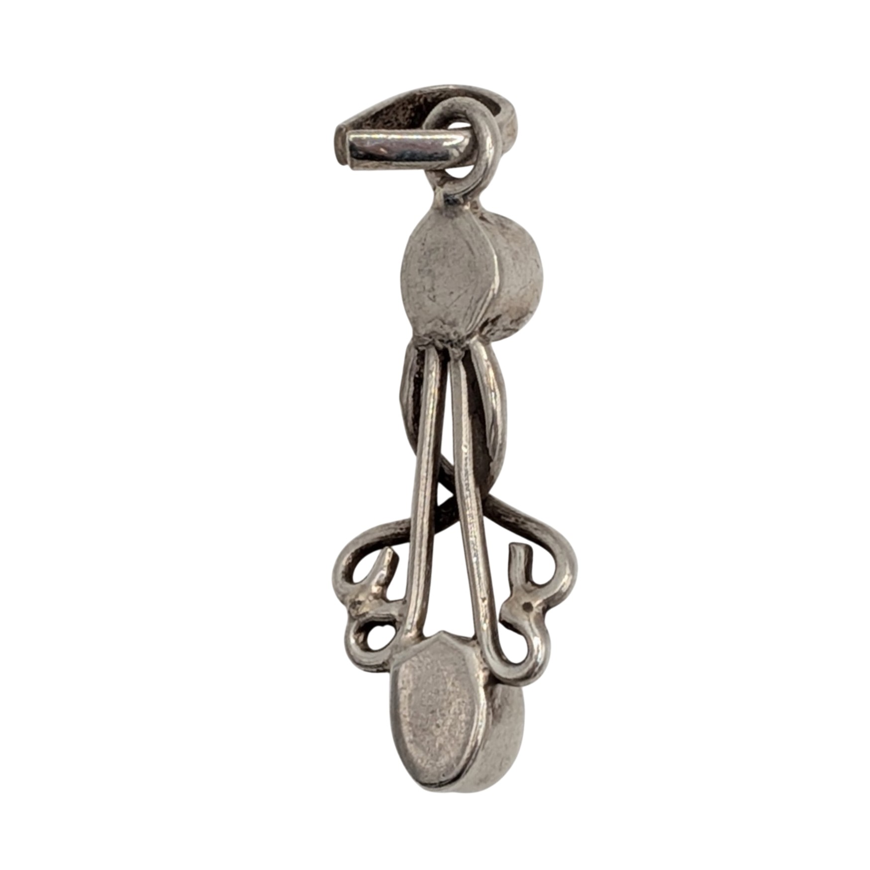 Sterling Silver Amethyst Peridot Twisted Scroll Drop Pendant