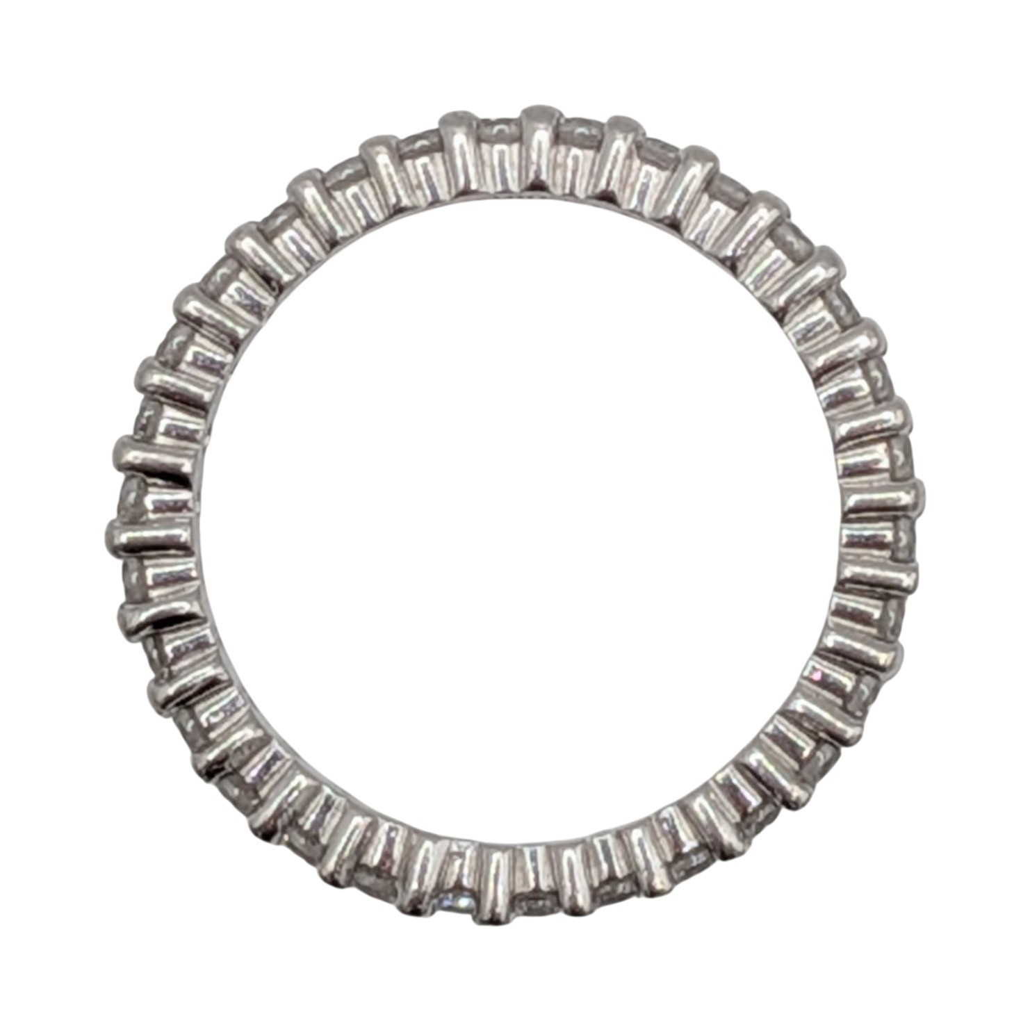 Prime American Jewel Sterling Silver White CZ Eternity Band Ring Size 6.5