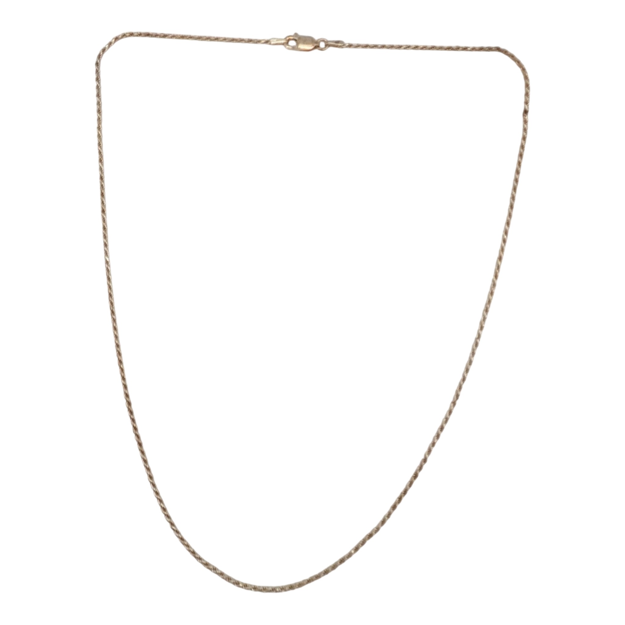 Italy Sterling Silver Rope Chain Necklace
