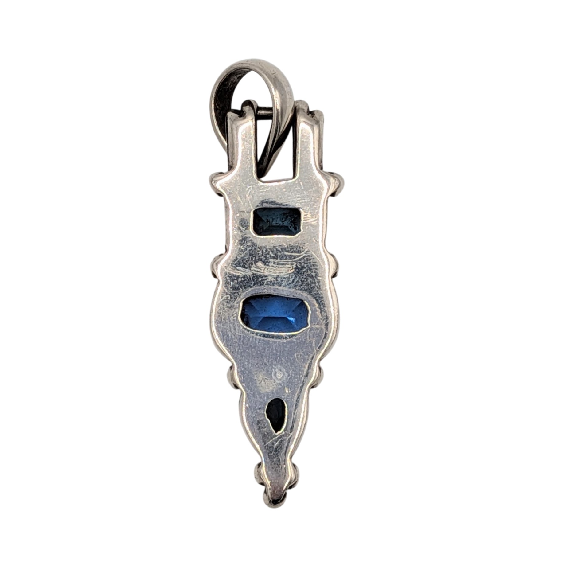 Sterling Silver Topaz Triple Stone Pendant