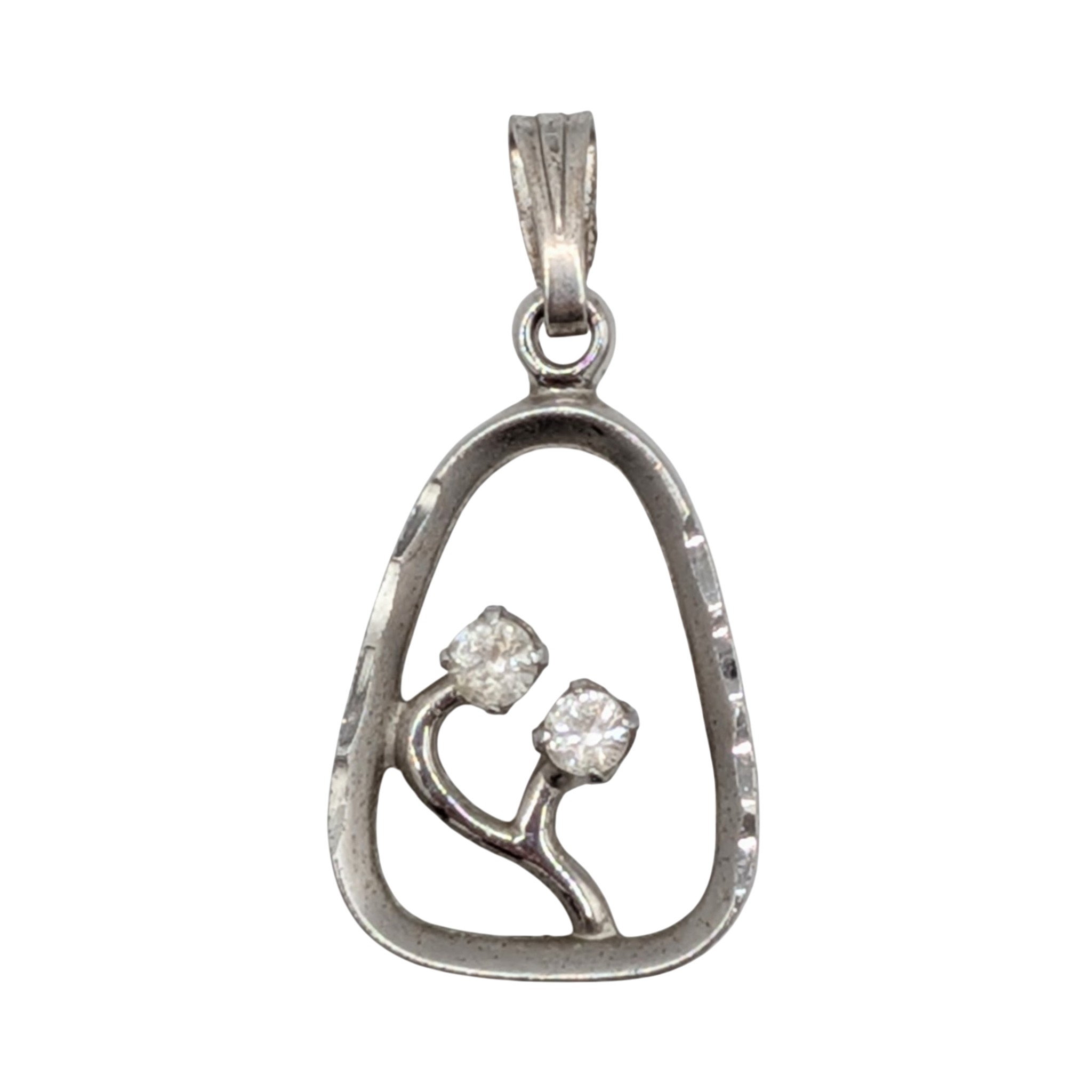 Sterling Silver Spinel Encased Drop Pendant
