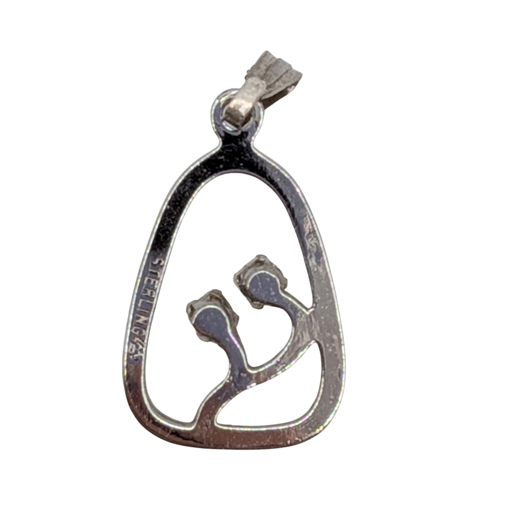 Sterling Silver Spinel Encased Drop Pendant