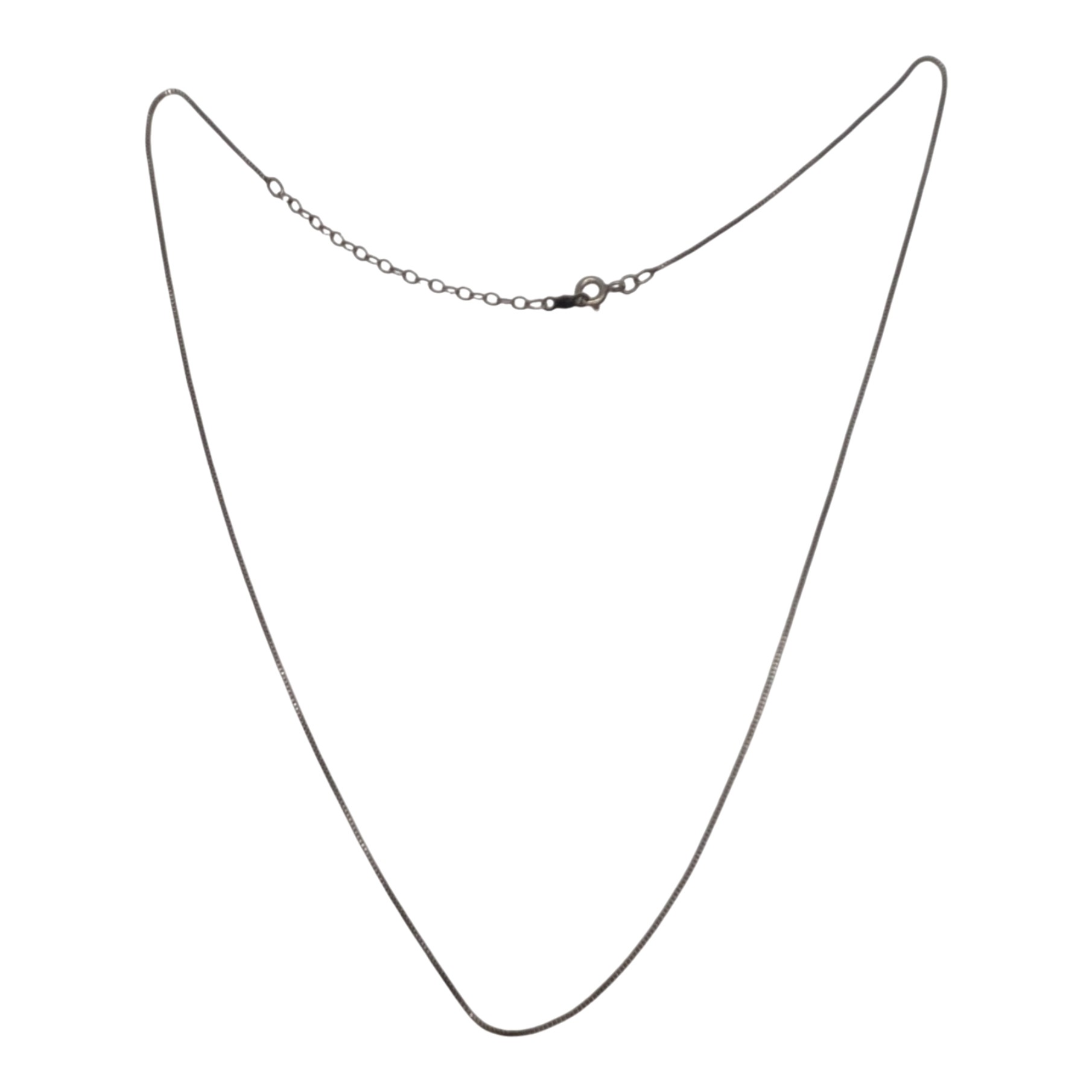 Signed Sterling Silver Box Chain Necklace