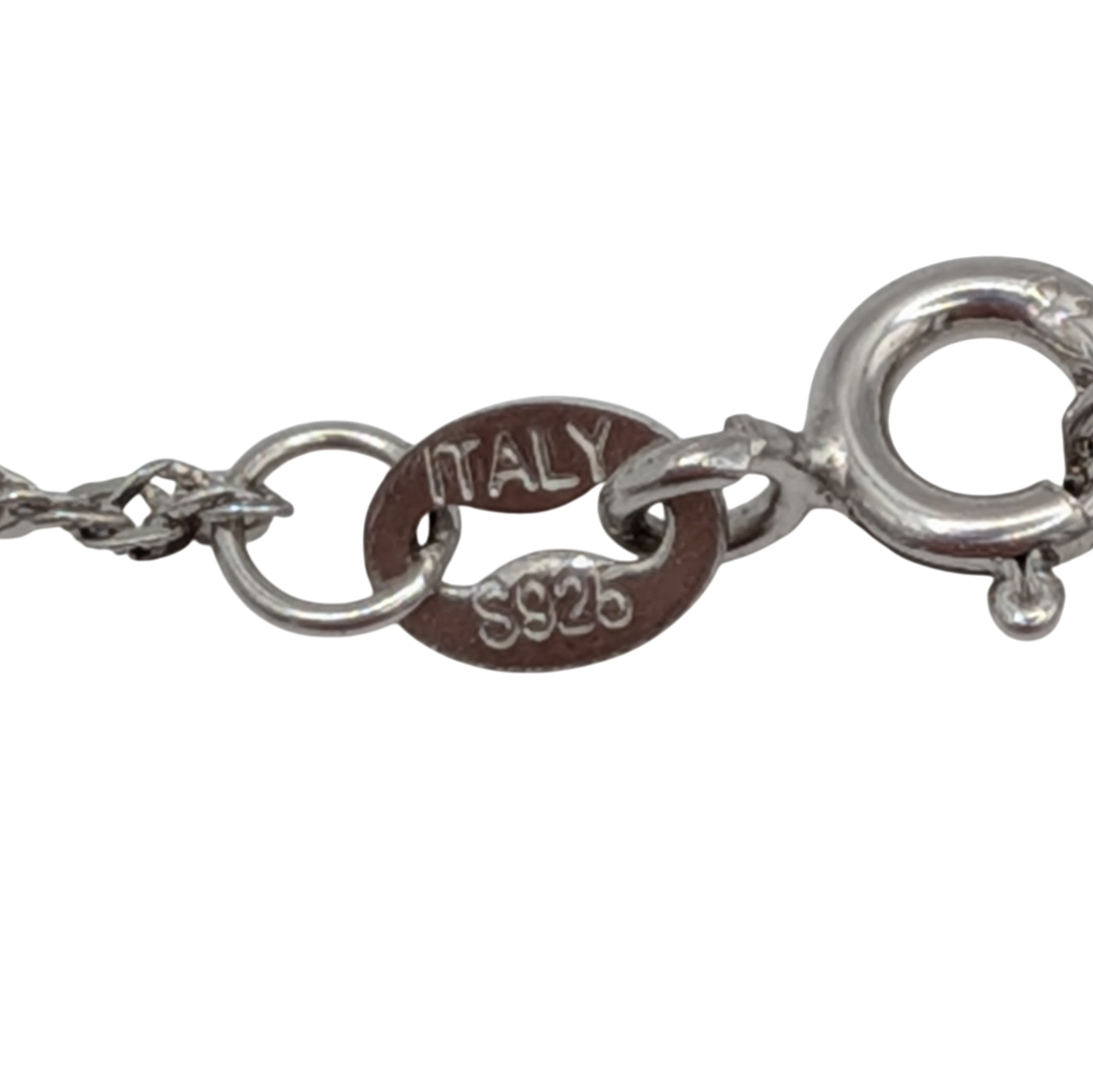 Italy Sterling Silver Twisted Herringbone Necklace