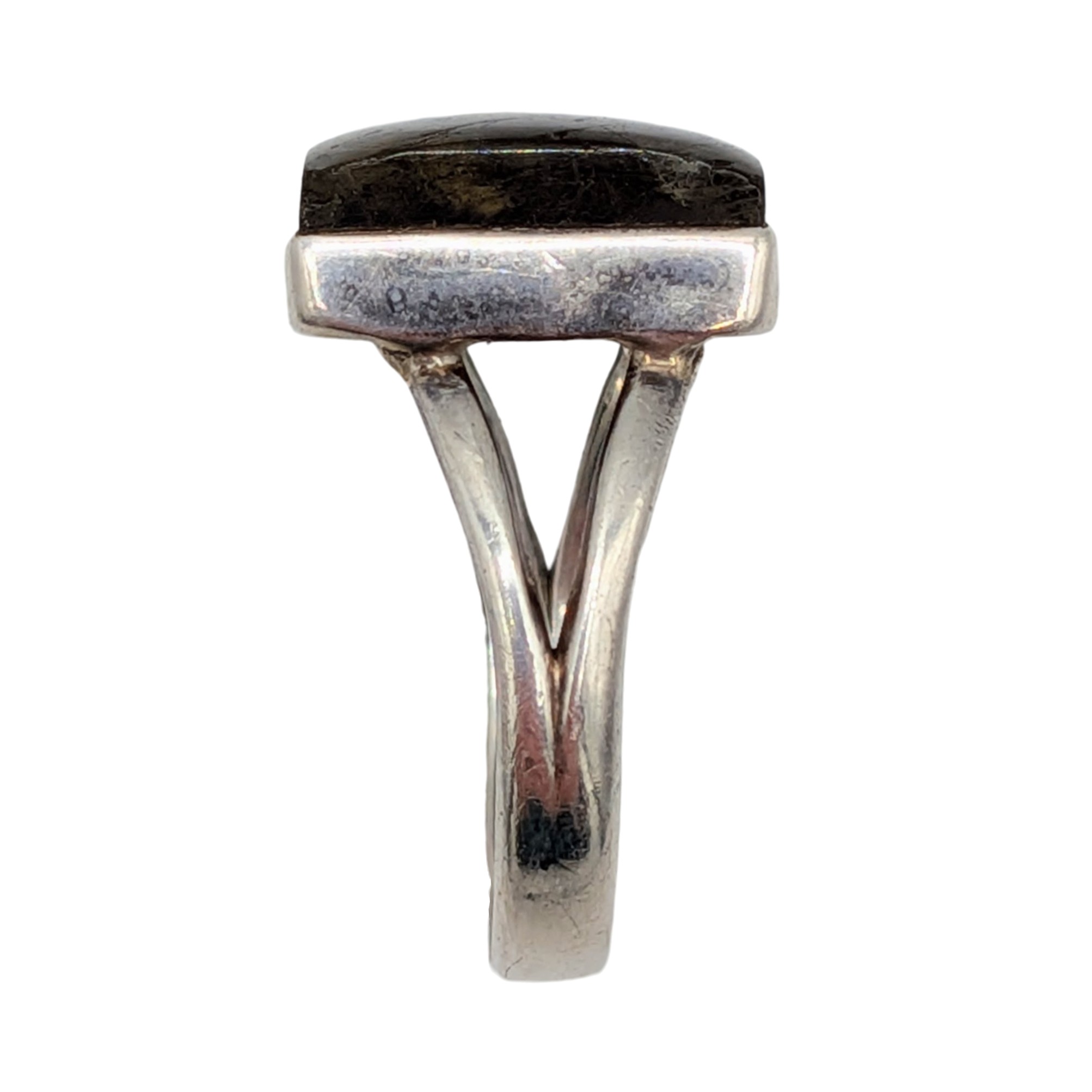 Sterling Silver Labradorite Bezel Set Ring Size 8