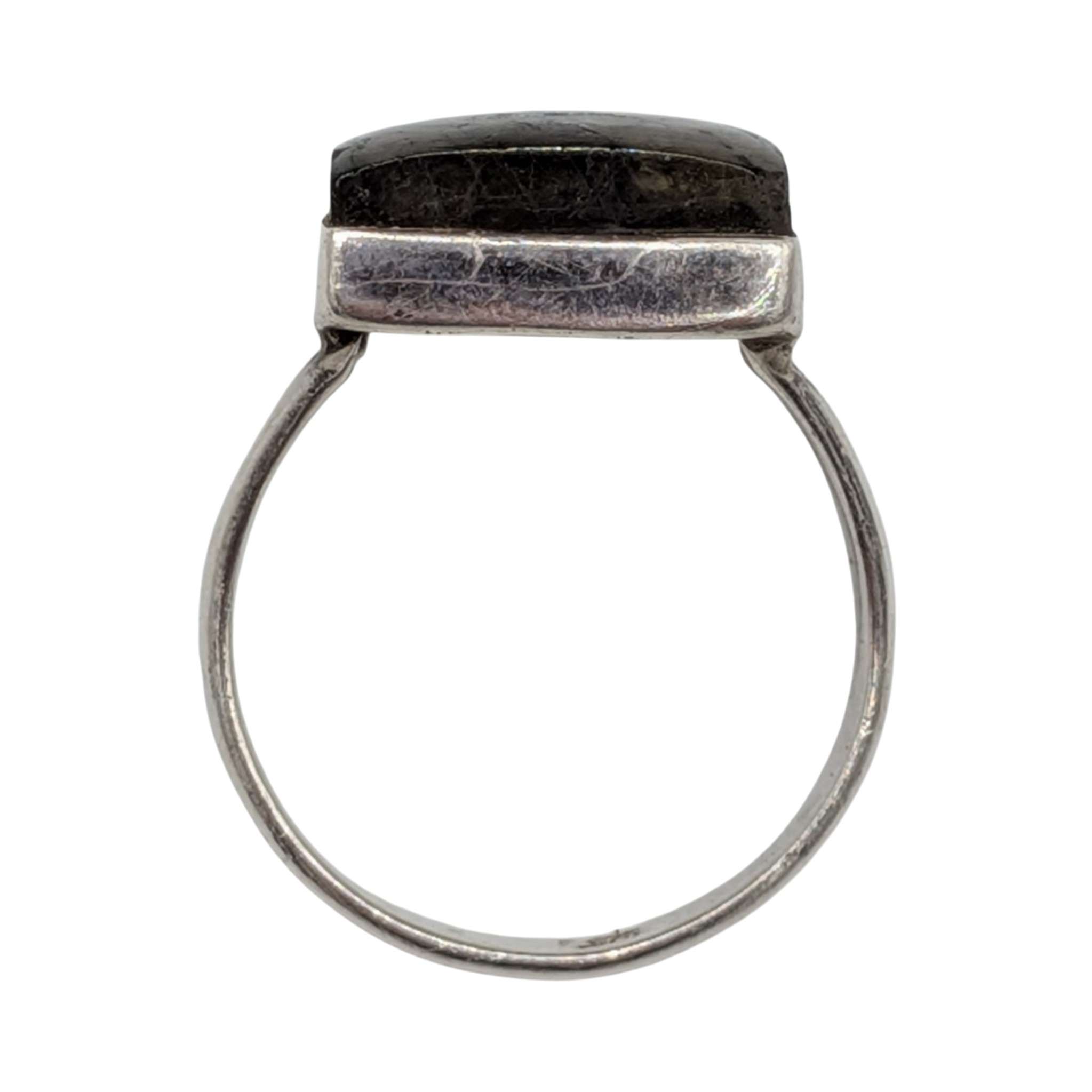 Sterling Silver Labradorite Bezel Set Ring Size 8
