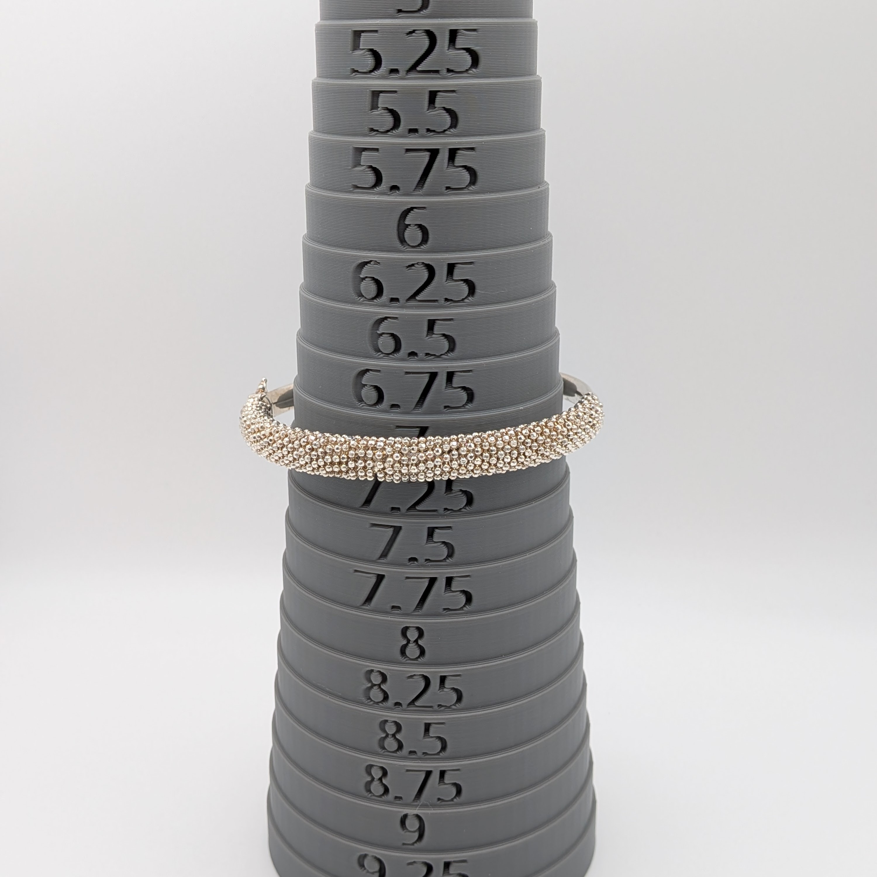 Sterling Silver Mesh Wrapped Hinged Bangle Bracelet