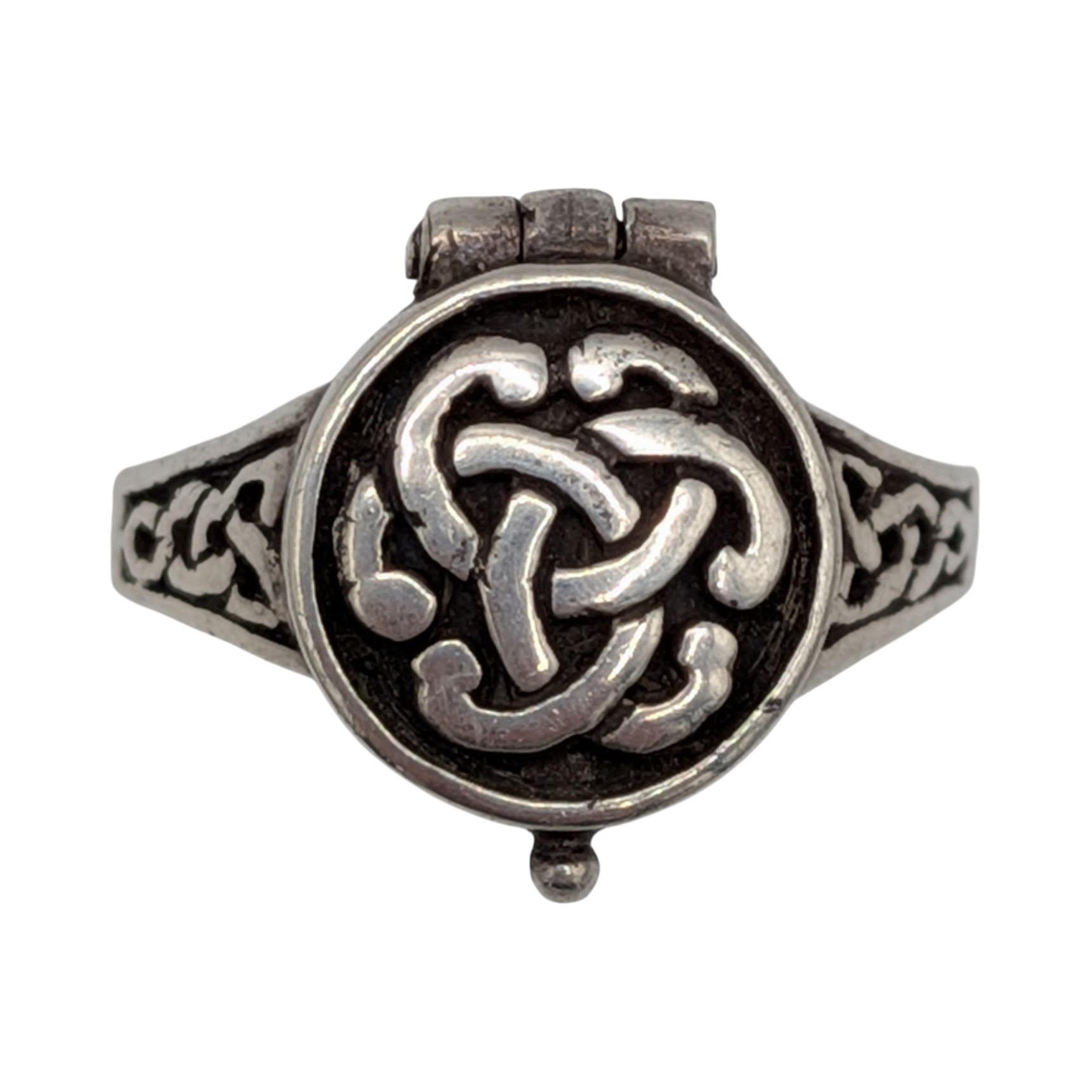 Sterling Silver Celtic Knot Poison Ring Size 7