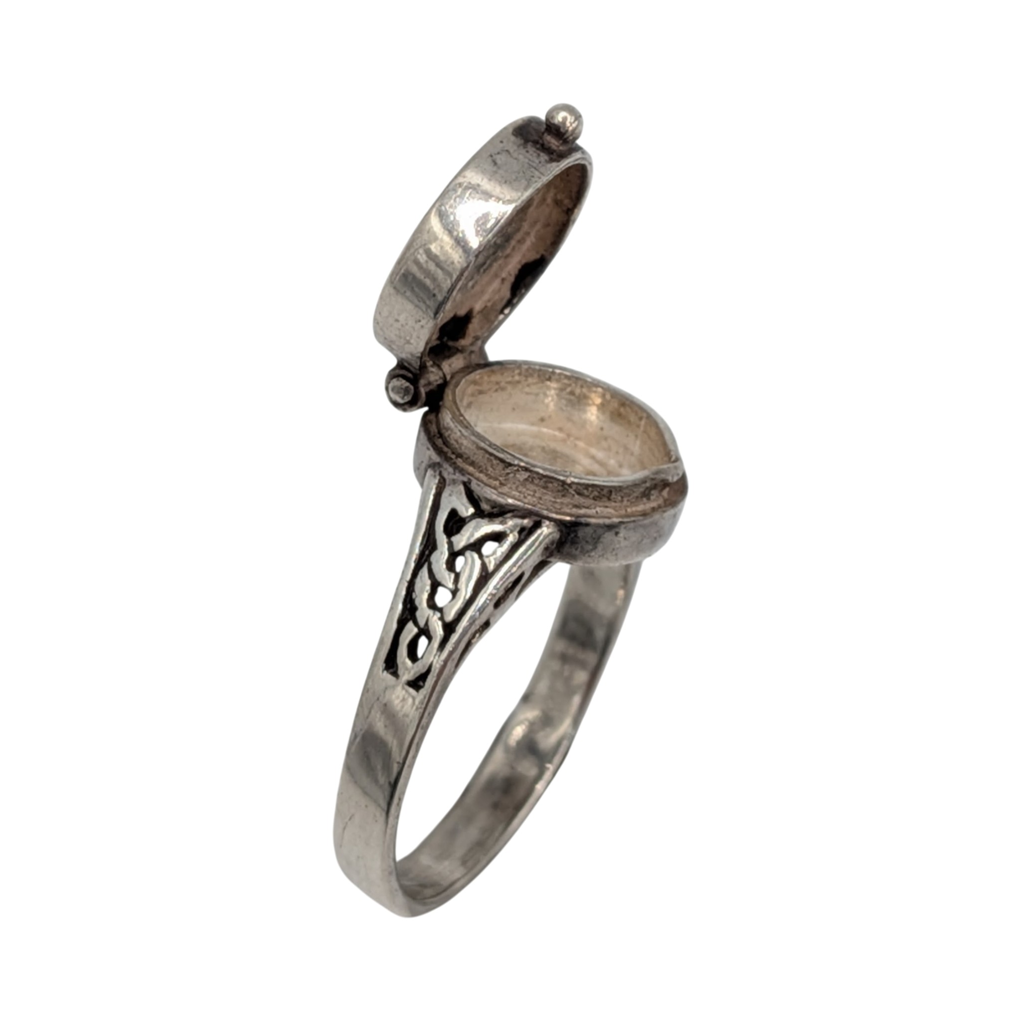 Sterling Silver Celtic Knot Poison Ring Size 7
