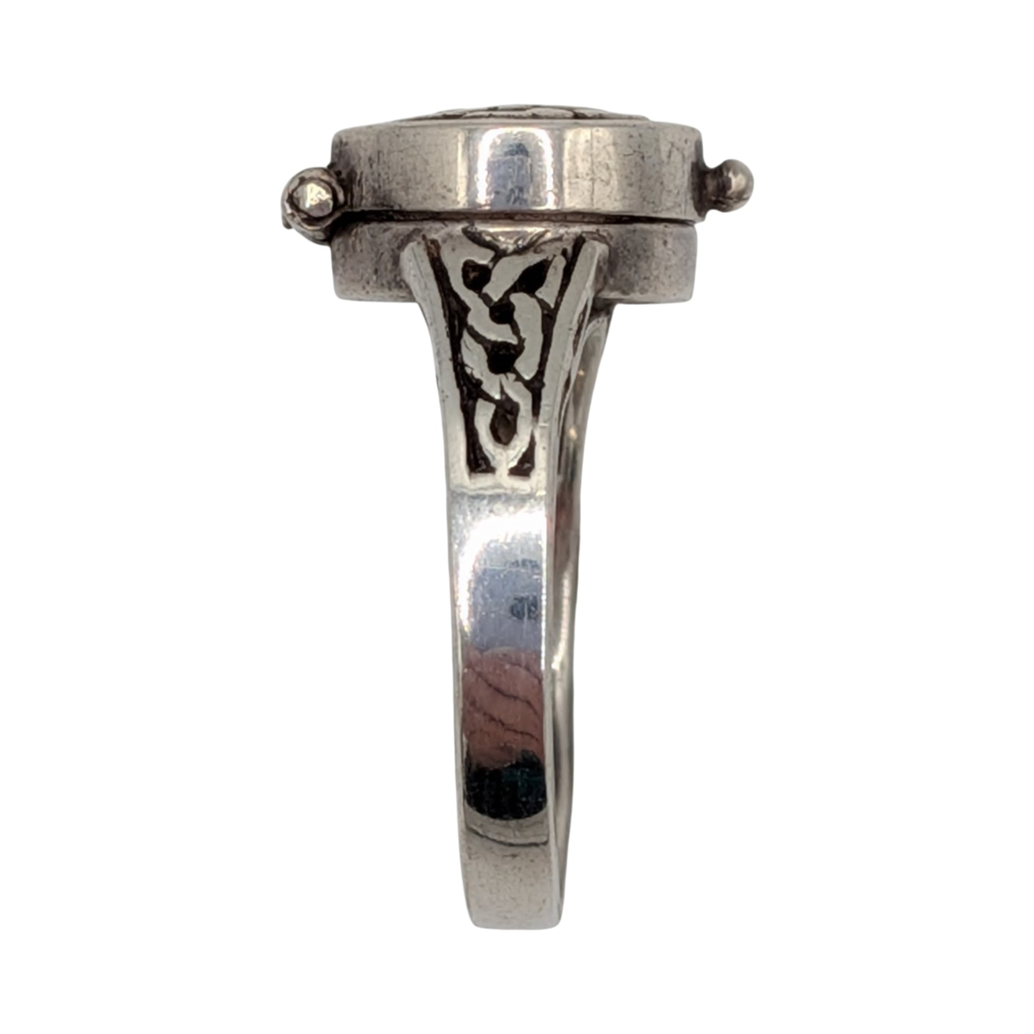 Sterling Silver Celtic Knot Poison Ring Size 7