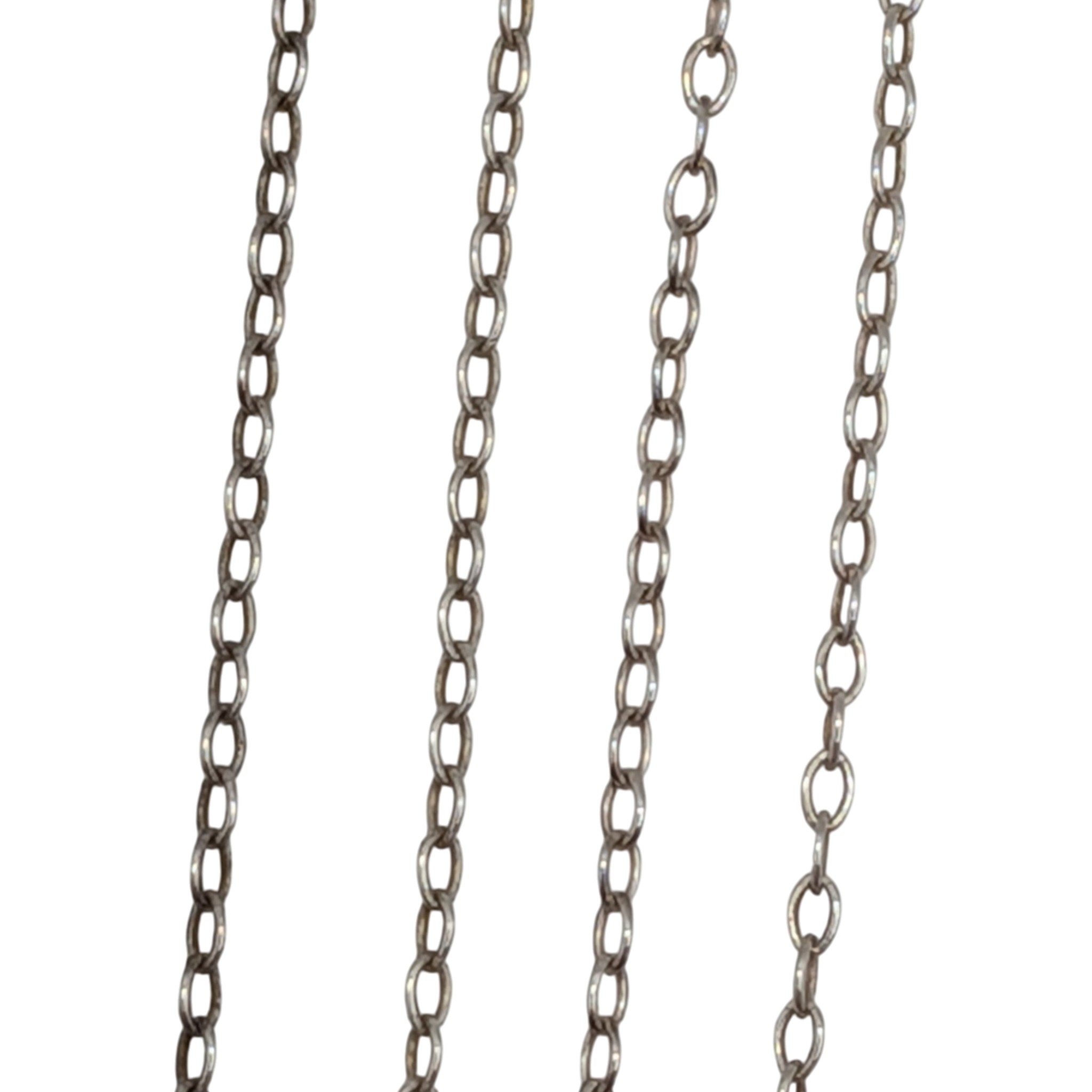 Signed Italy Sterling Silver Cable Chain Necklace