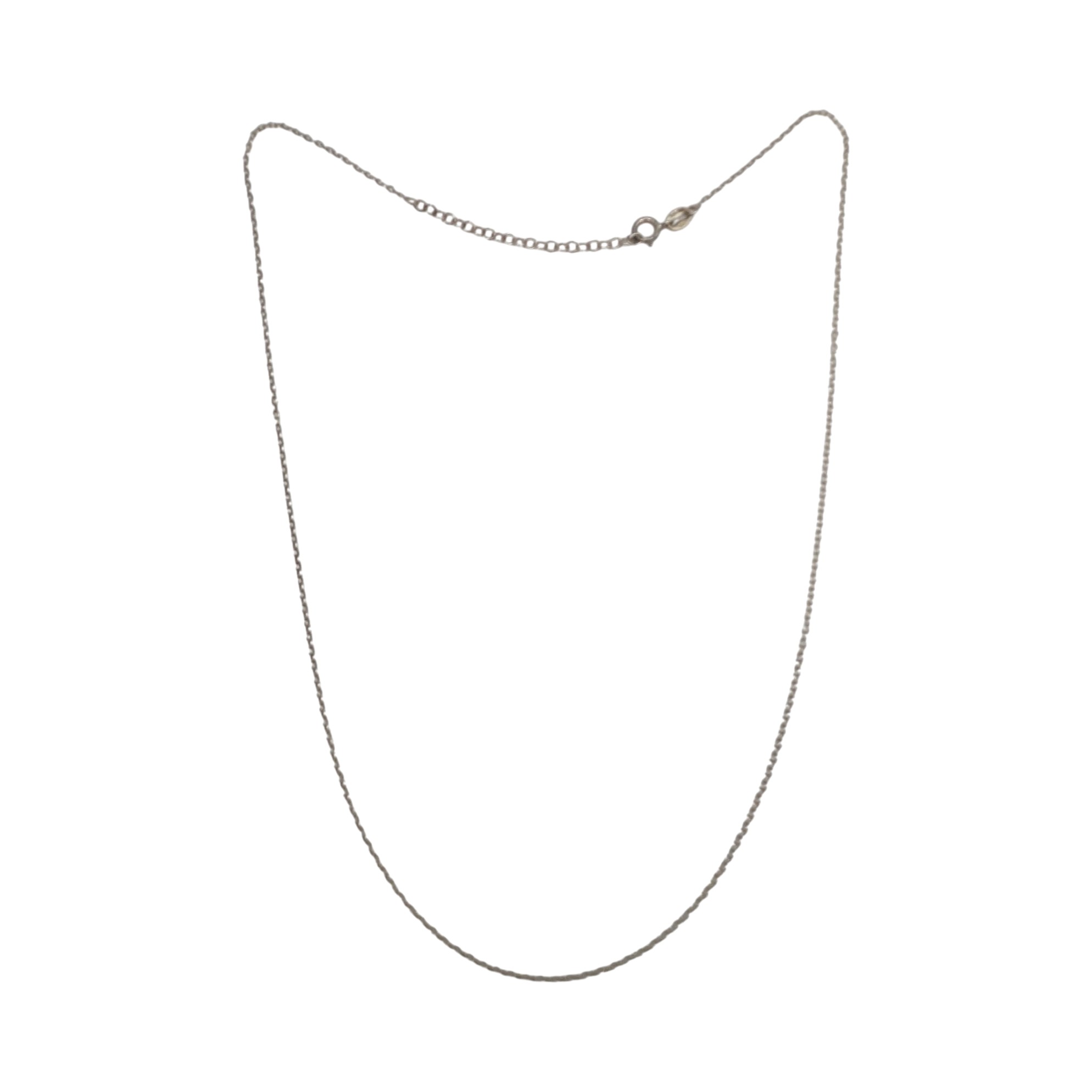 Signed Italy Sterling Silver Cable Chain Necklace