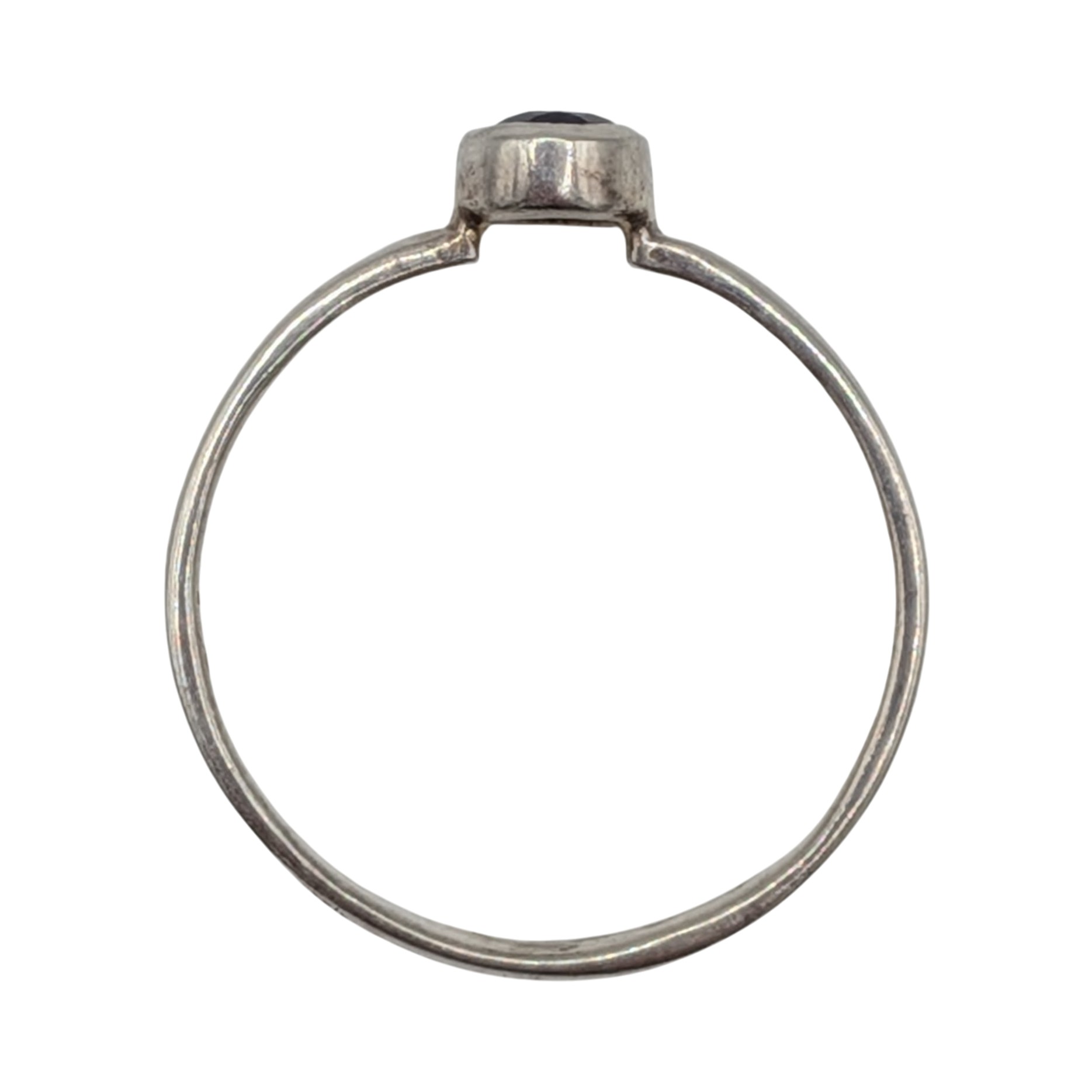 Sterling Silver Iolite Oval Cut Stackable Ring Size 9