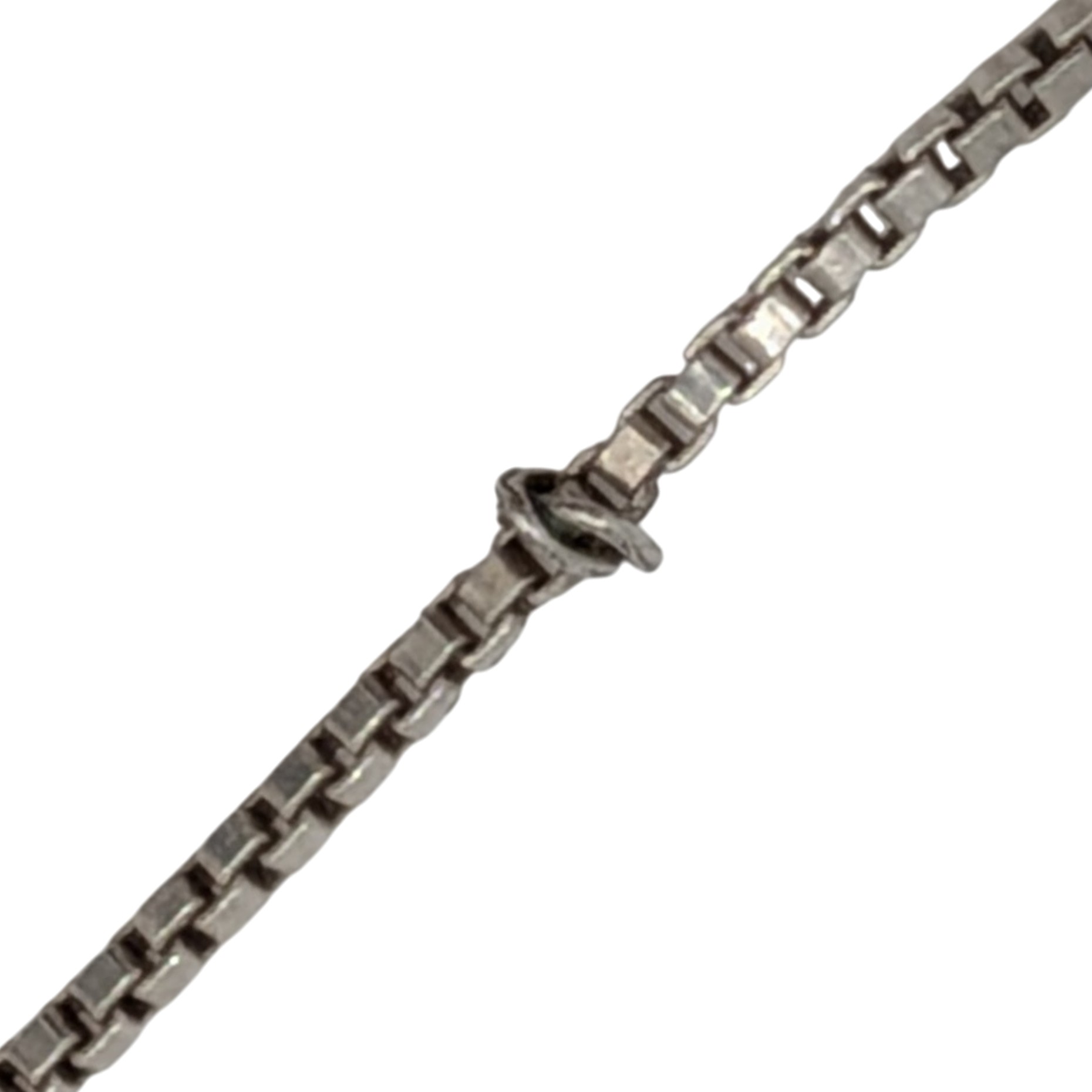 Italy Sterling Silver Trinity Intertwined Ring Necklace