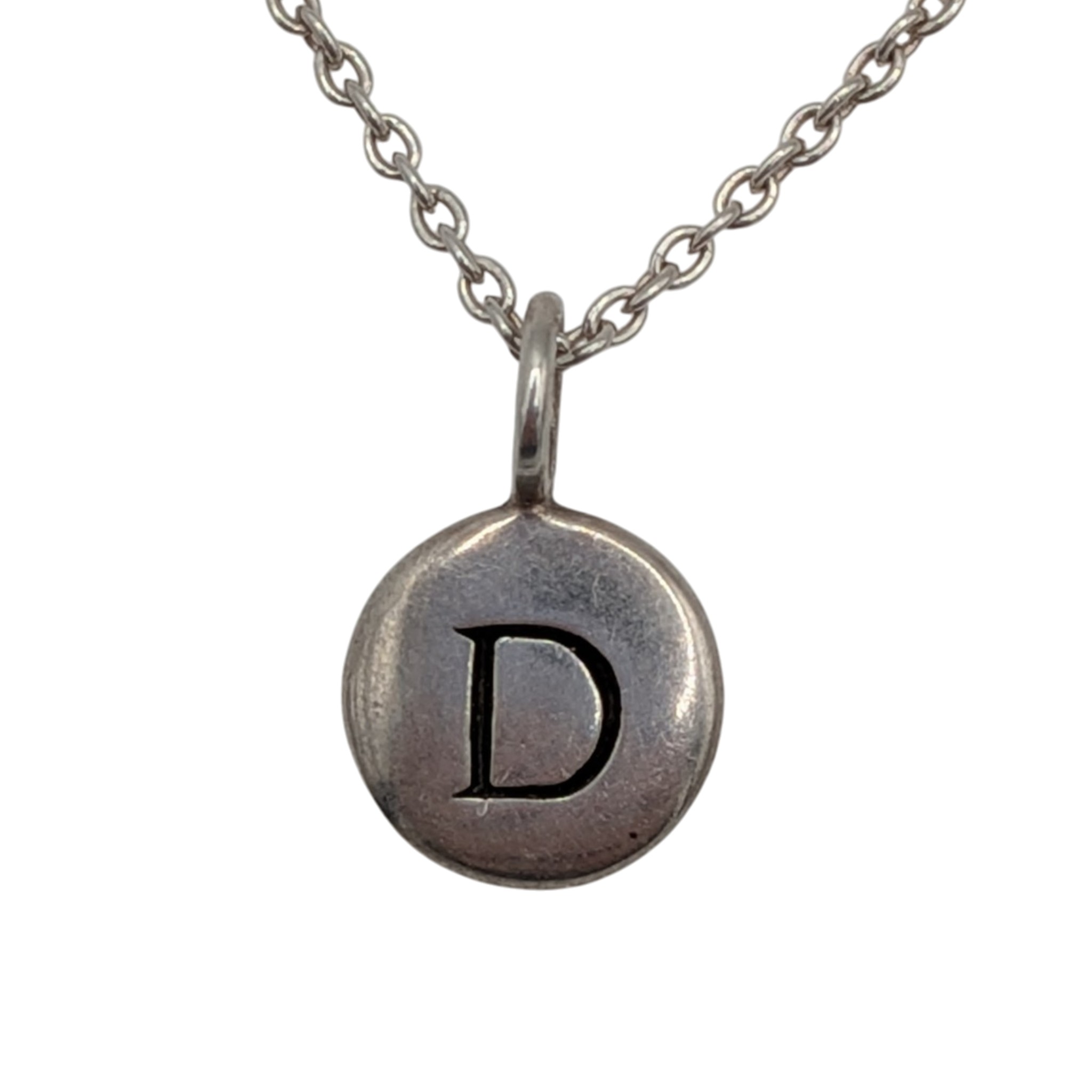 Sterling Silver Initial D Pendant