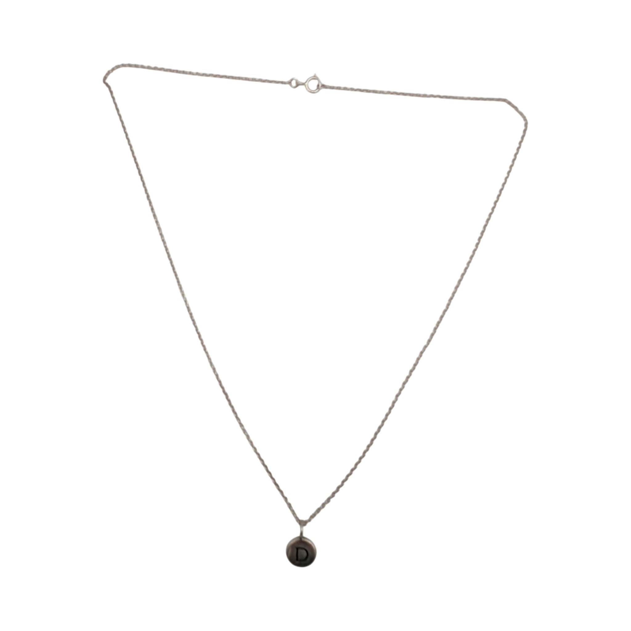 Sterling Silver Initial D Pendant
