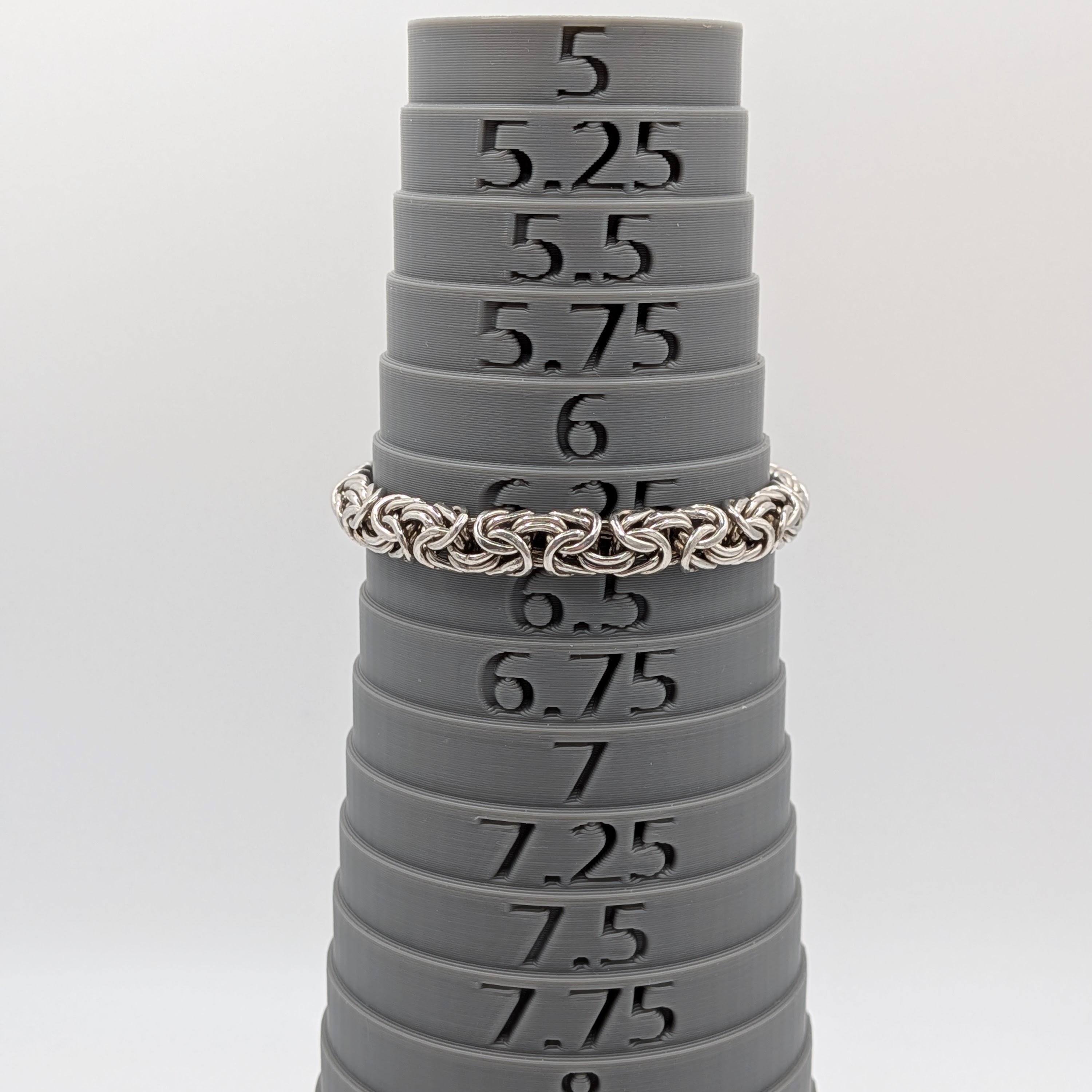 Signed Turkey Sterling Silver Byzantine Bracelet