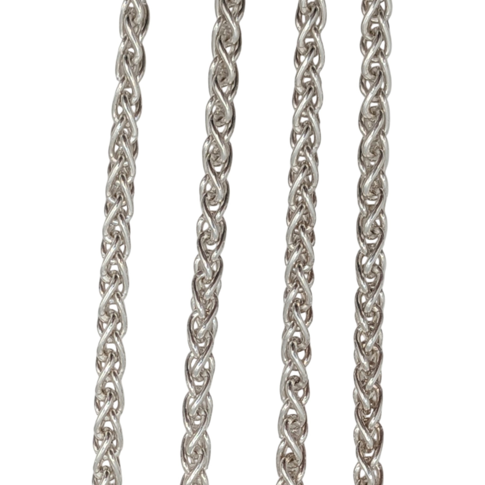 Signed Italy Sterling Silver Rope Chain Necklace