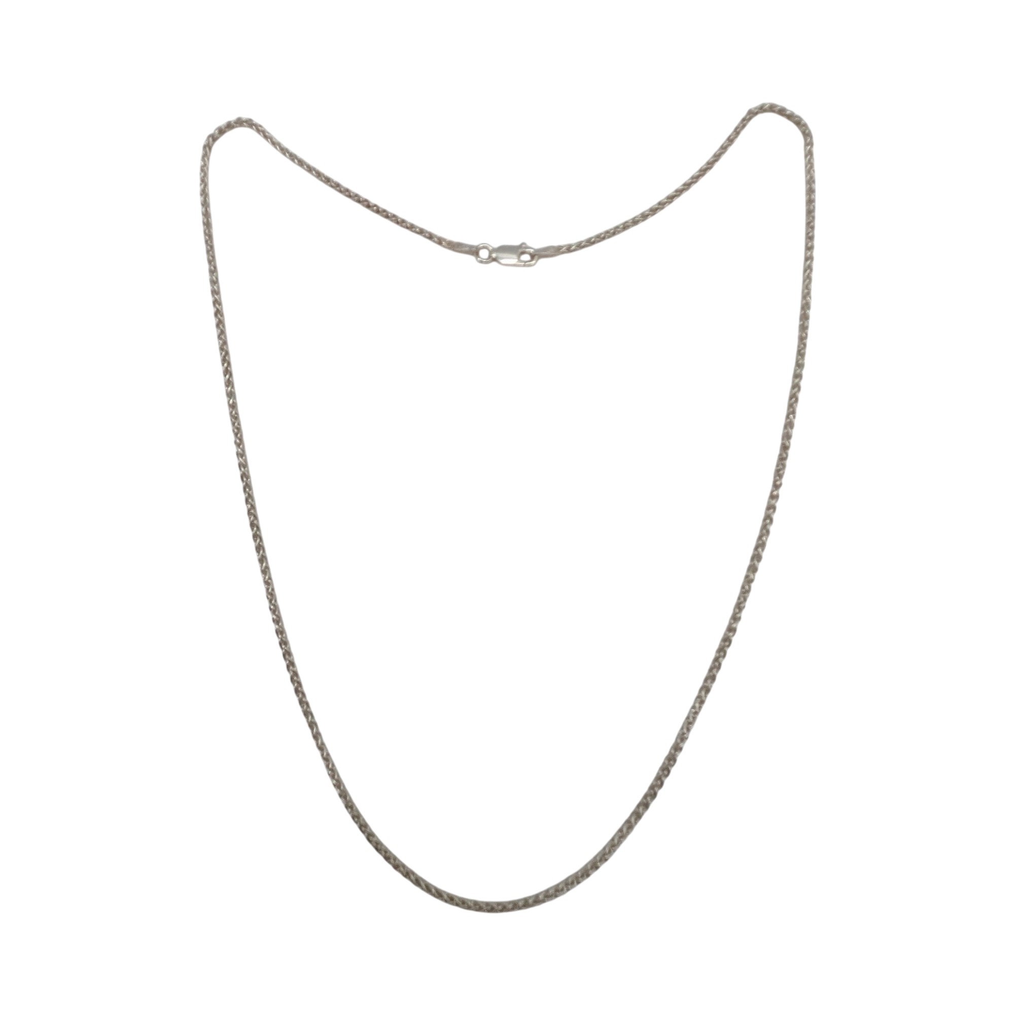 Signed Italy Sterling Silver Rope Chain Necklace
