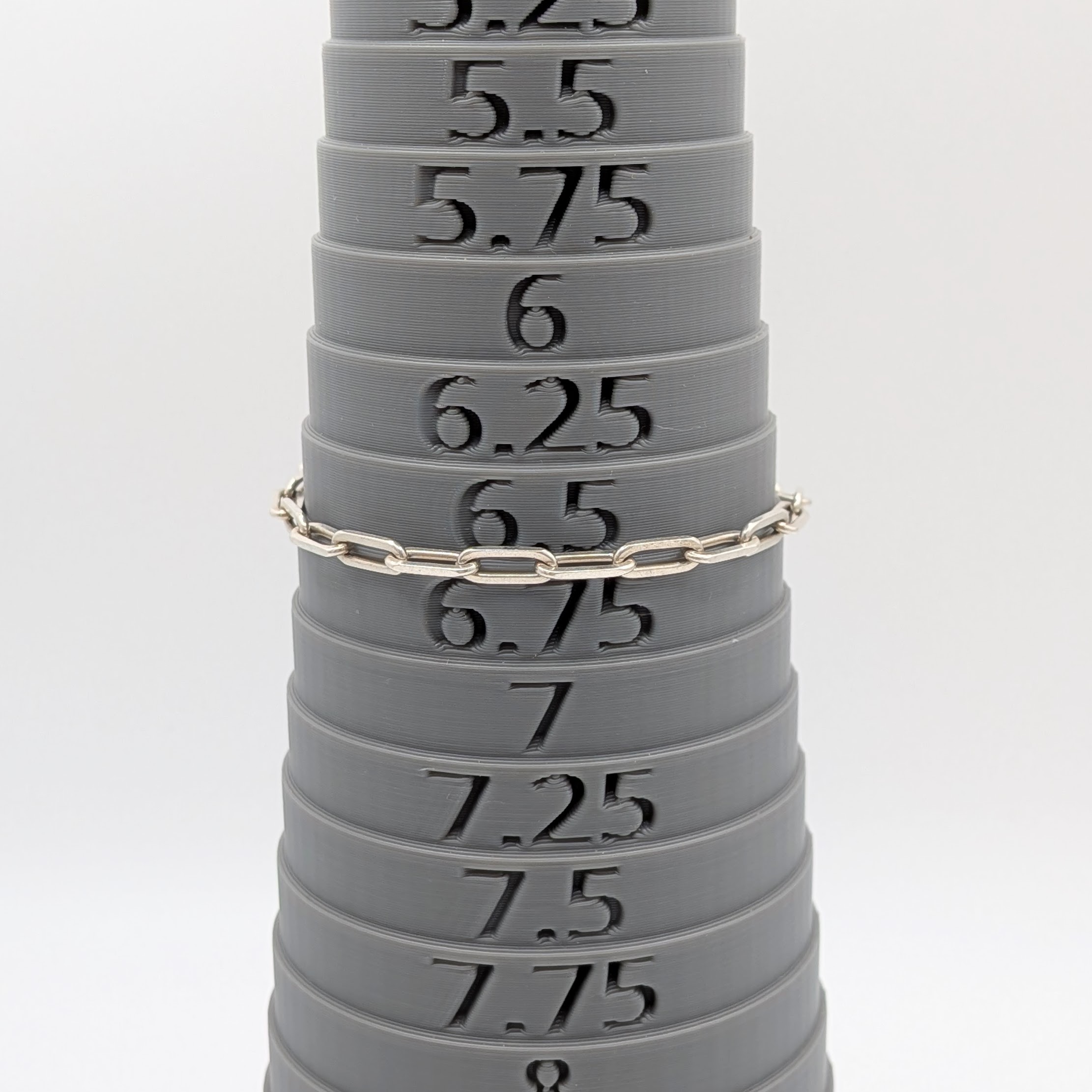 Signed Sterling Silver Paper Clip Chain Bracelet