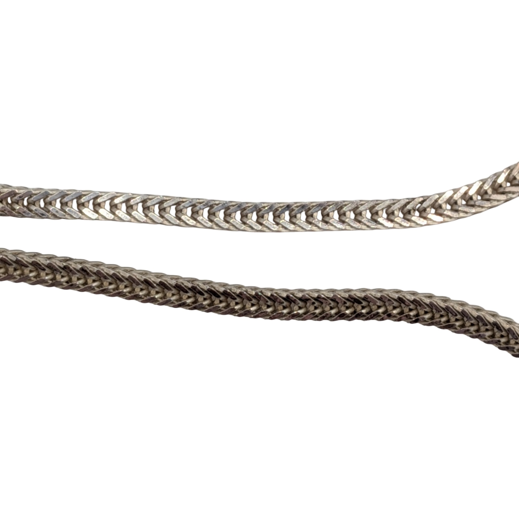 Signed Italy Sterling Silver Herringbone Chain Bracelet