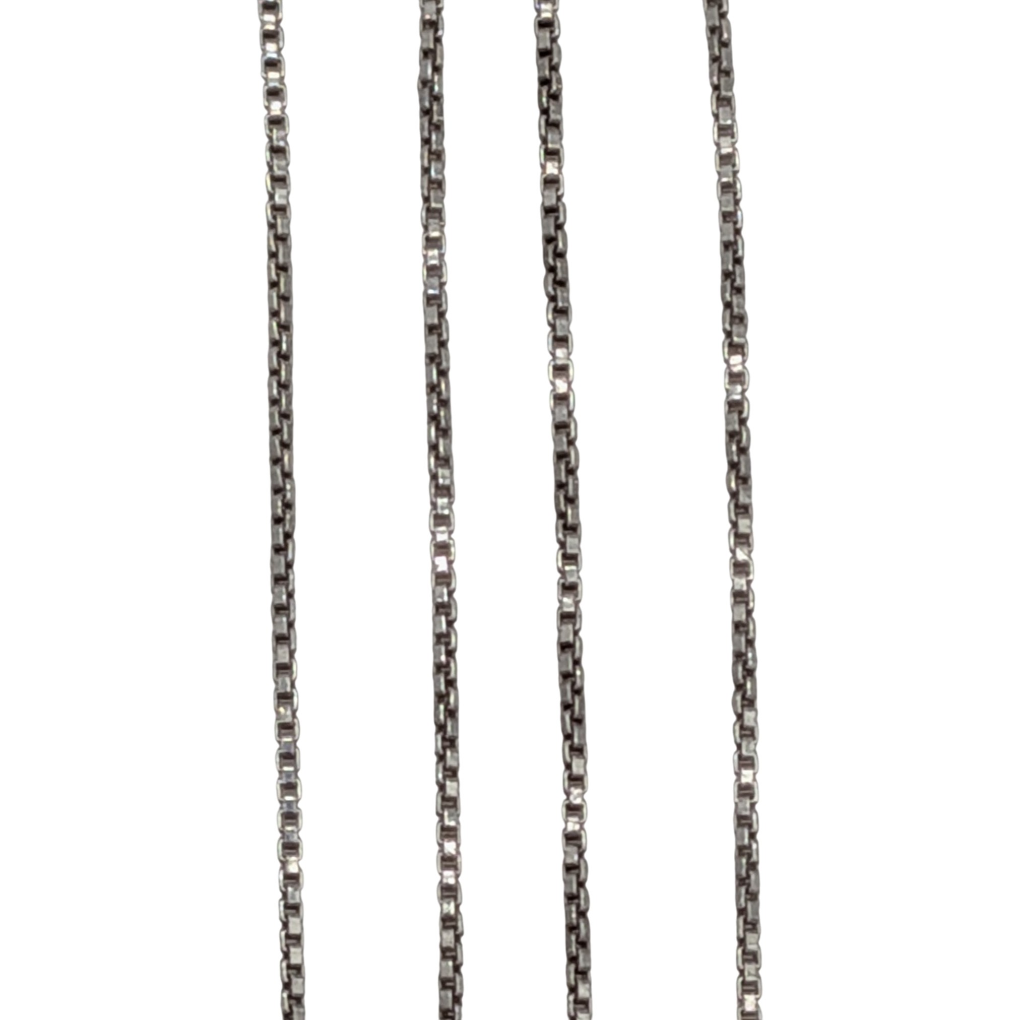 Signed Italy Sterling Silver Box Chain Necklace