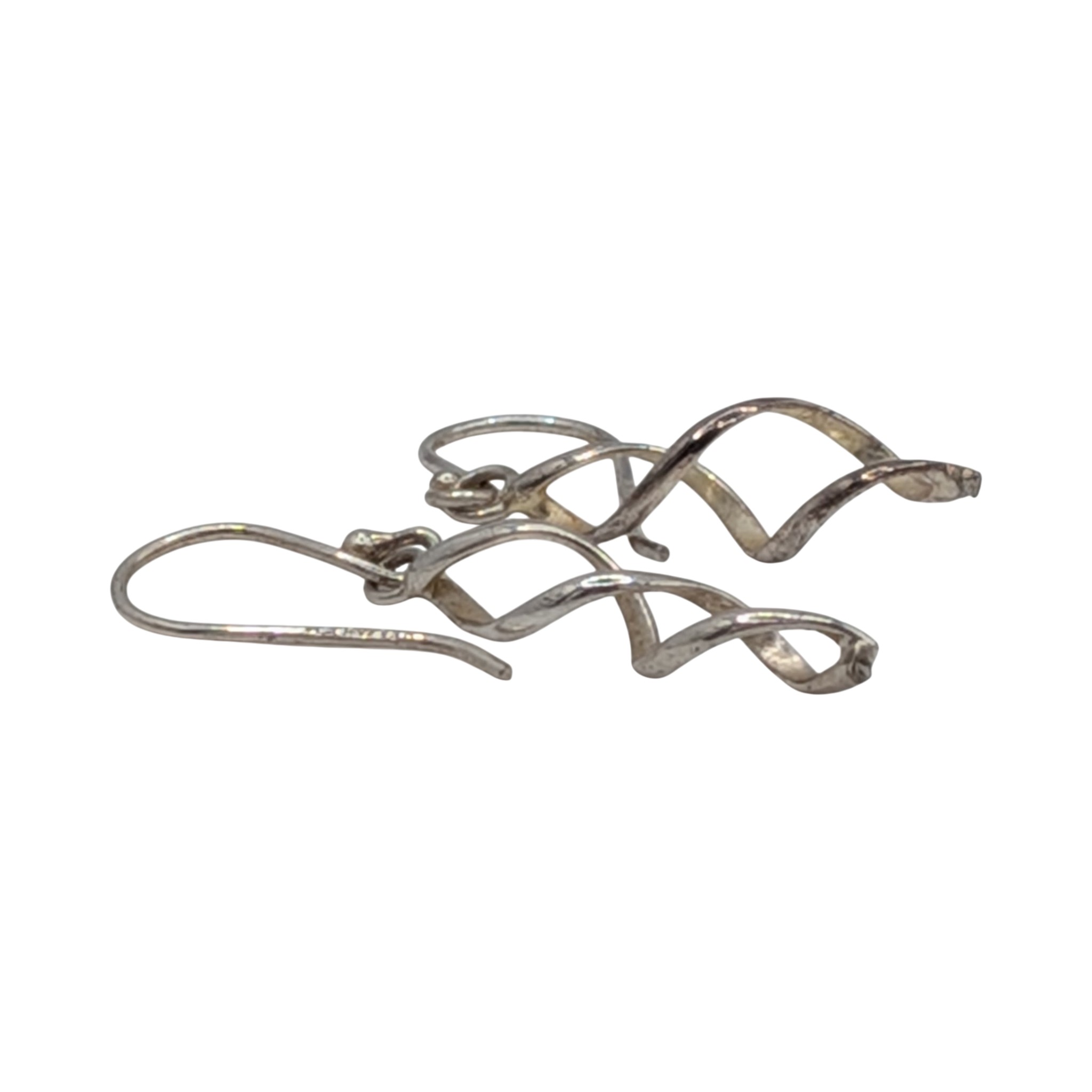 Sterling Silver Dangle Twisted Earrings
