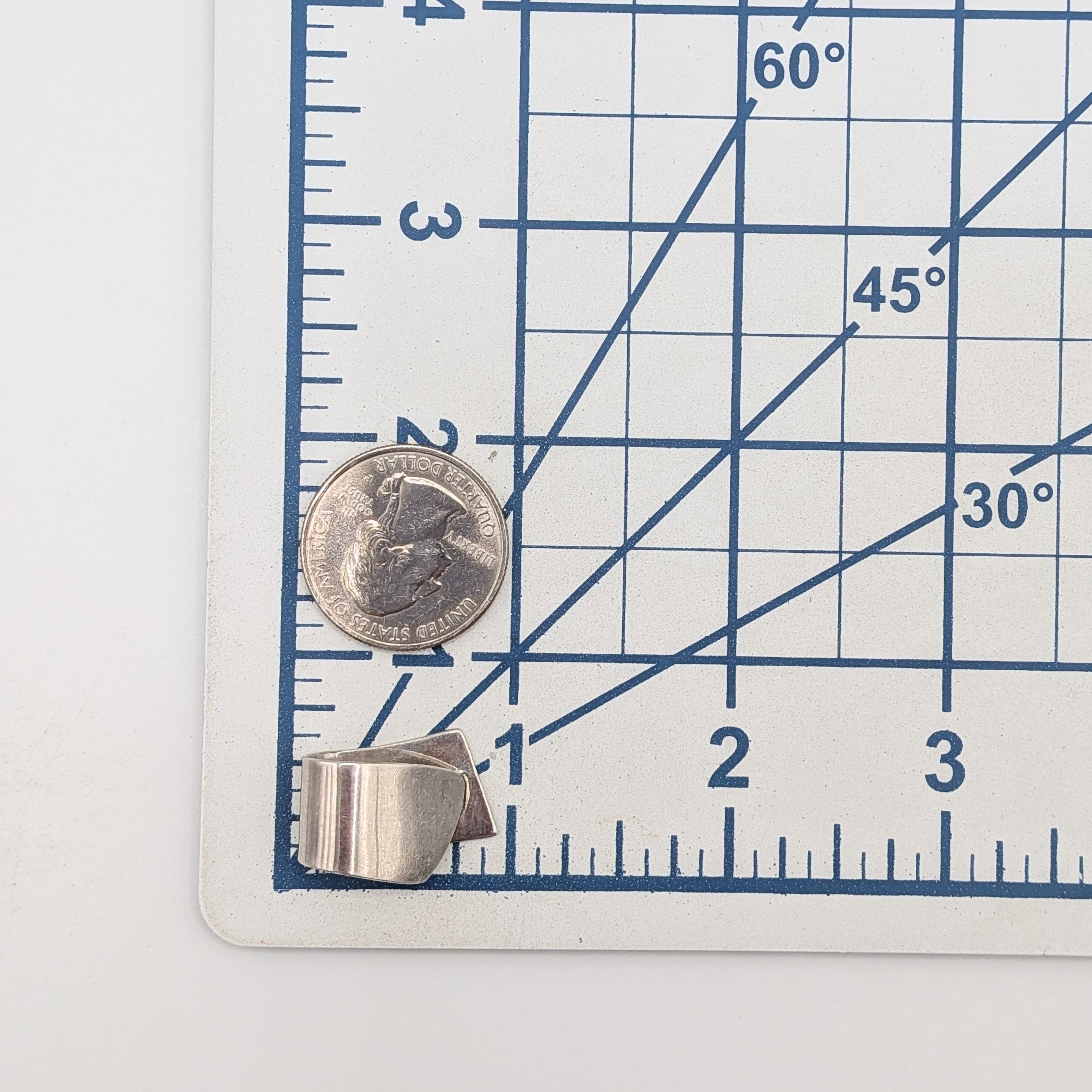Sterling Silver Modern Folded Ribbon Pendant