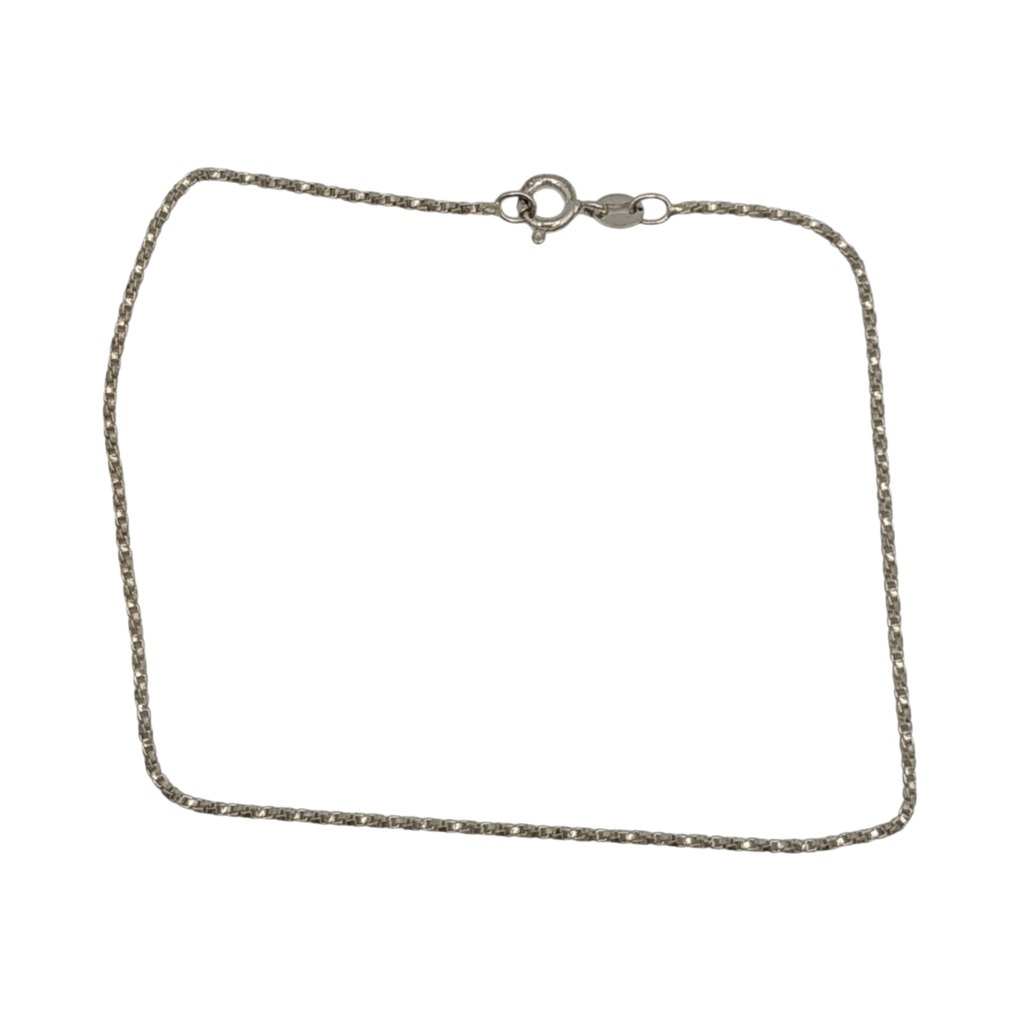 Italy Sterling Silver Twisted Box Chain Bracelet
