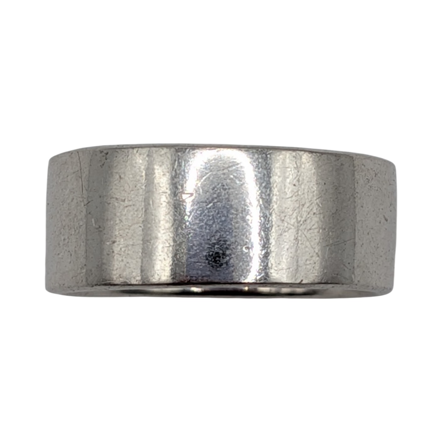 Signed Sterling Silver Polished Band Ring Size 7