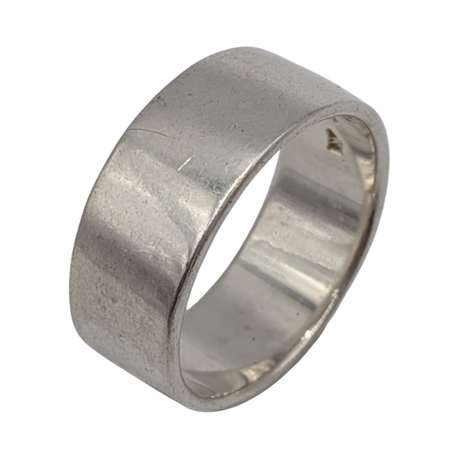 Signed Sterling Silver Polished Band Ring Size 7