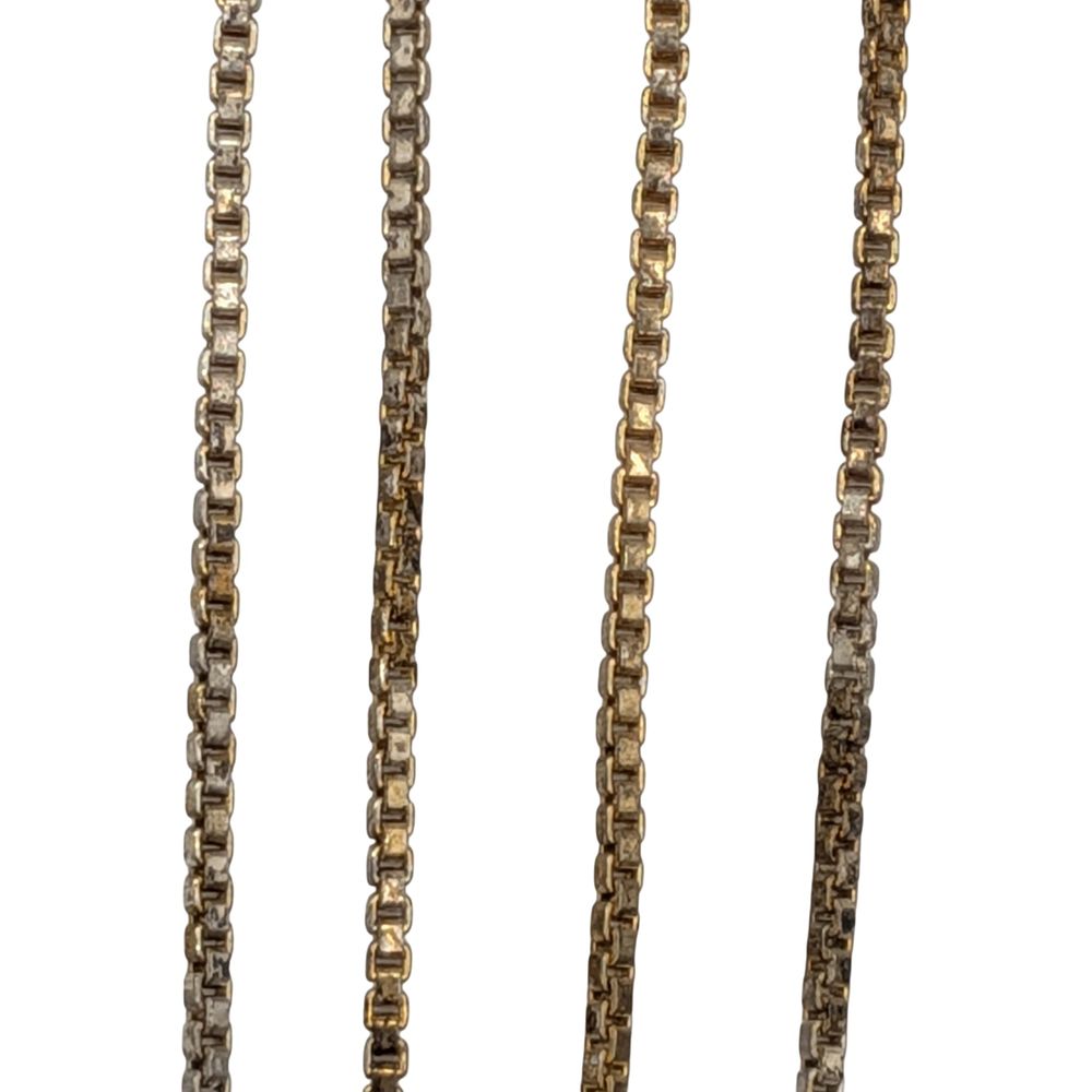 Lot 456: Italy Sterling Silver Box Chain Necklace
