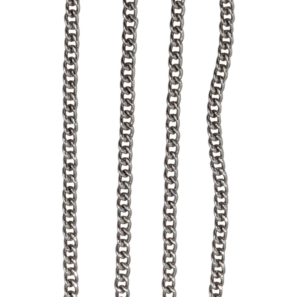 Lot 464: Sterling Silver Curb Chain Necklace