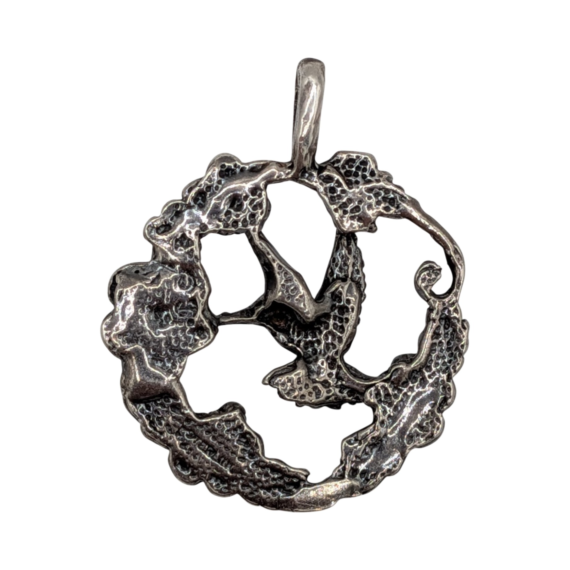 Sterling Silver Vintage Hummingbird Pendant