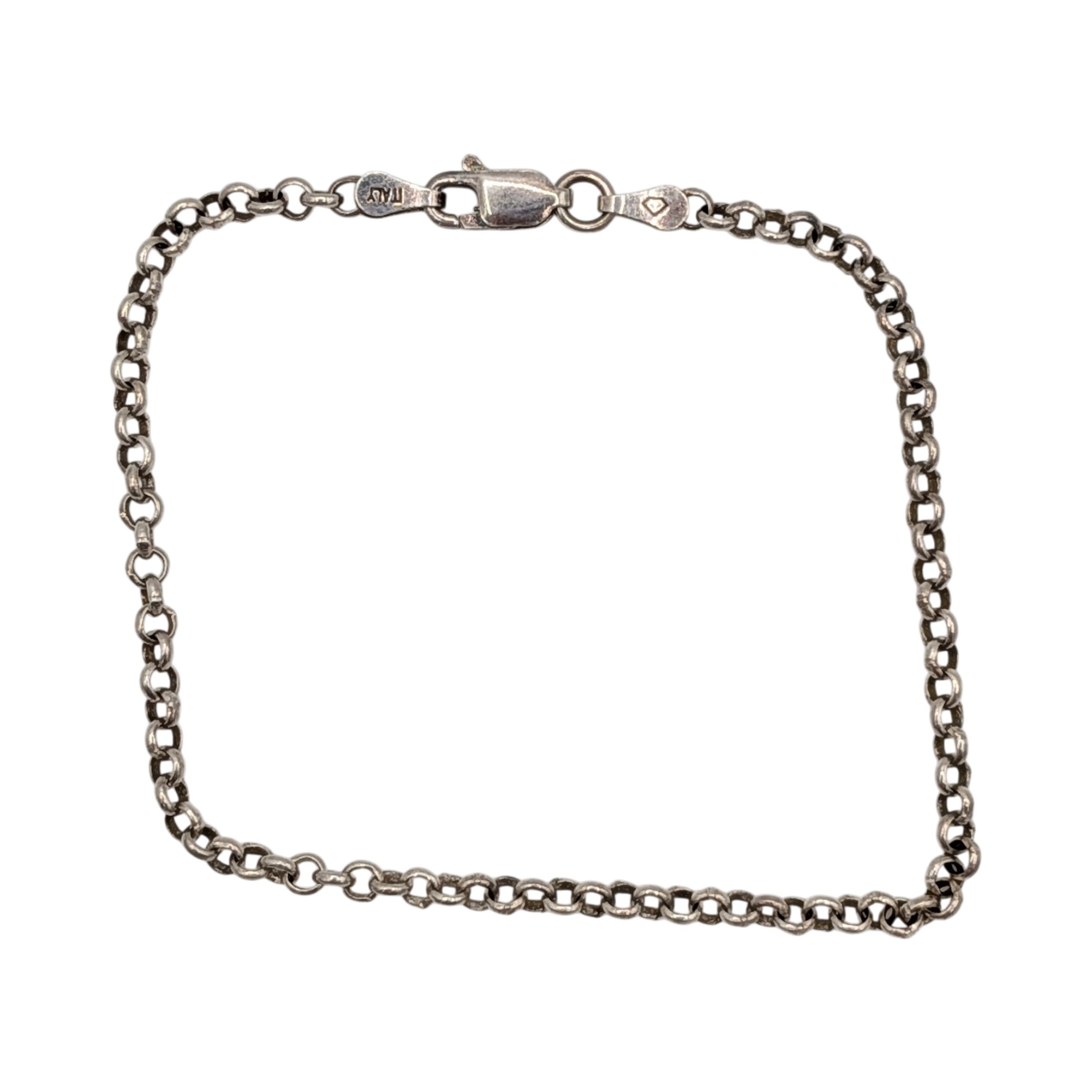 Italy Sterling Silver Cable Chain Bracelet