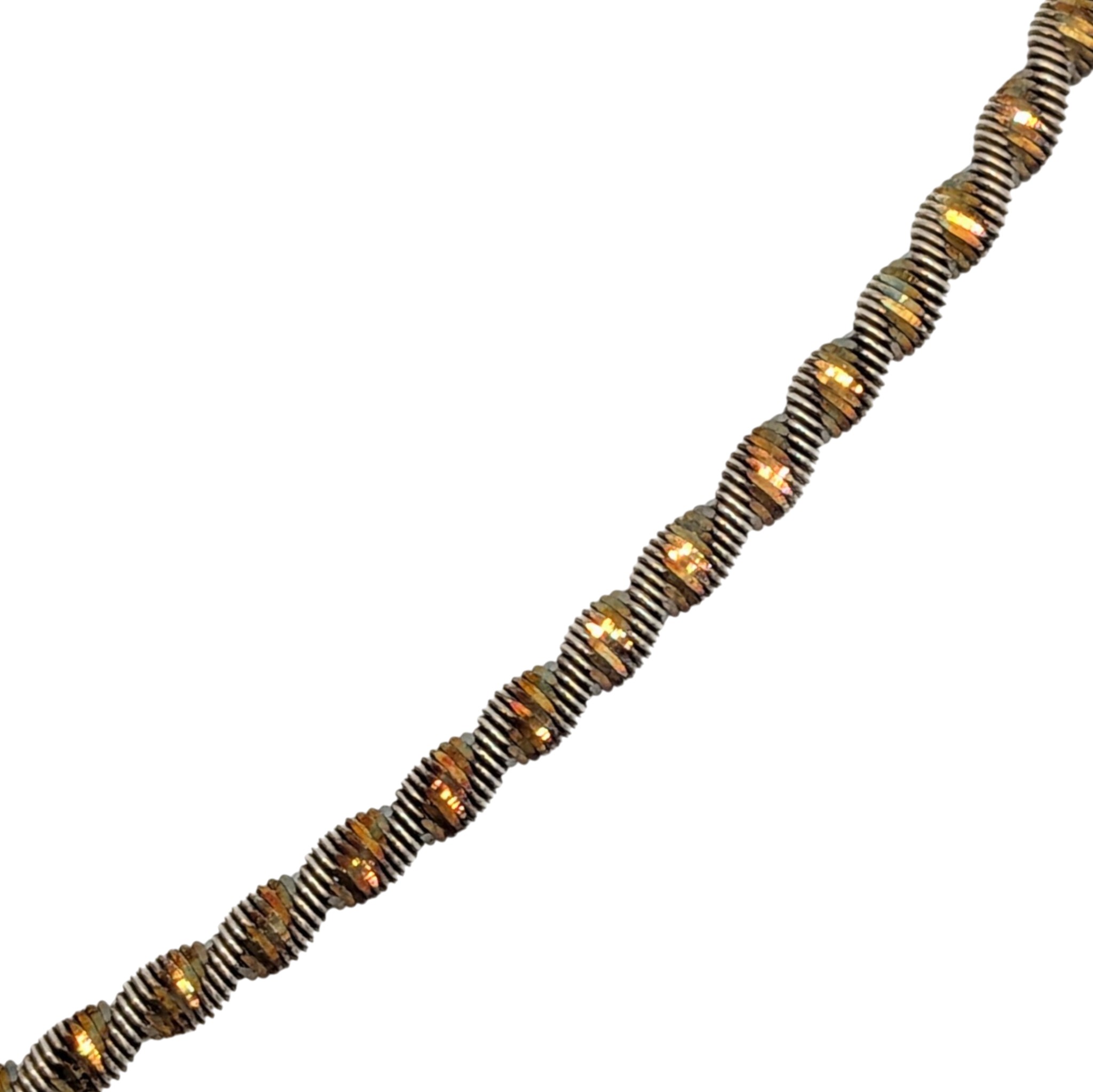 Milor Italy Gold Over Sterling Silver Twisted Wire Spiral Necklace