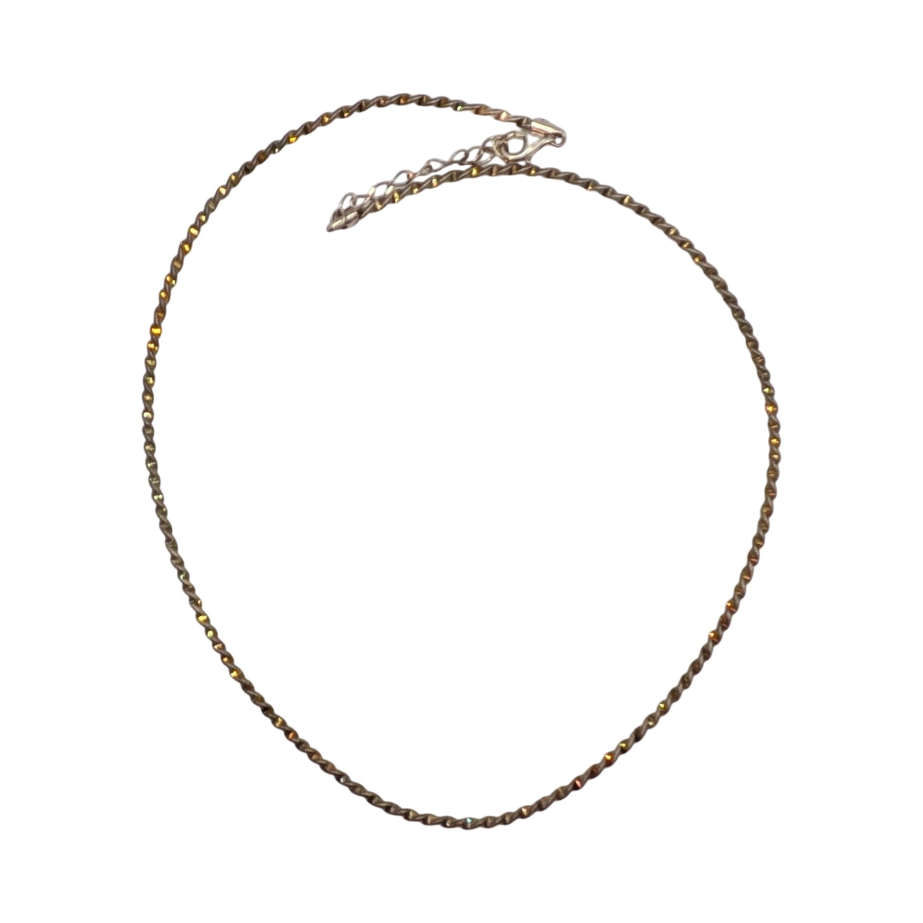 Milor Italy Gold Over Sterling Silver Twisted Wire Spiral Necklace