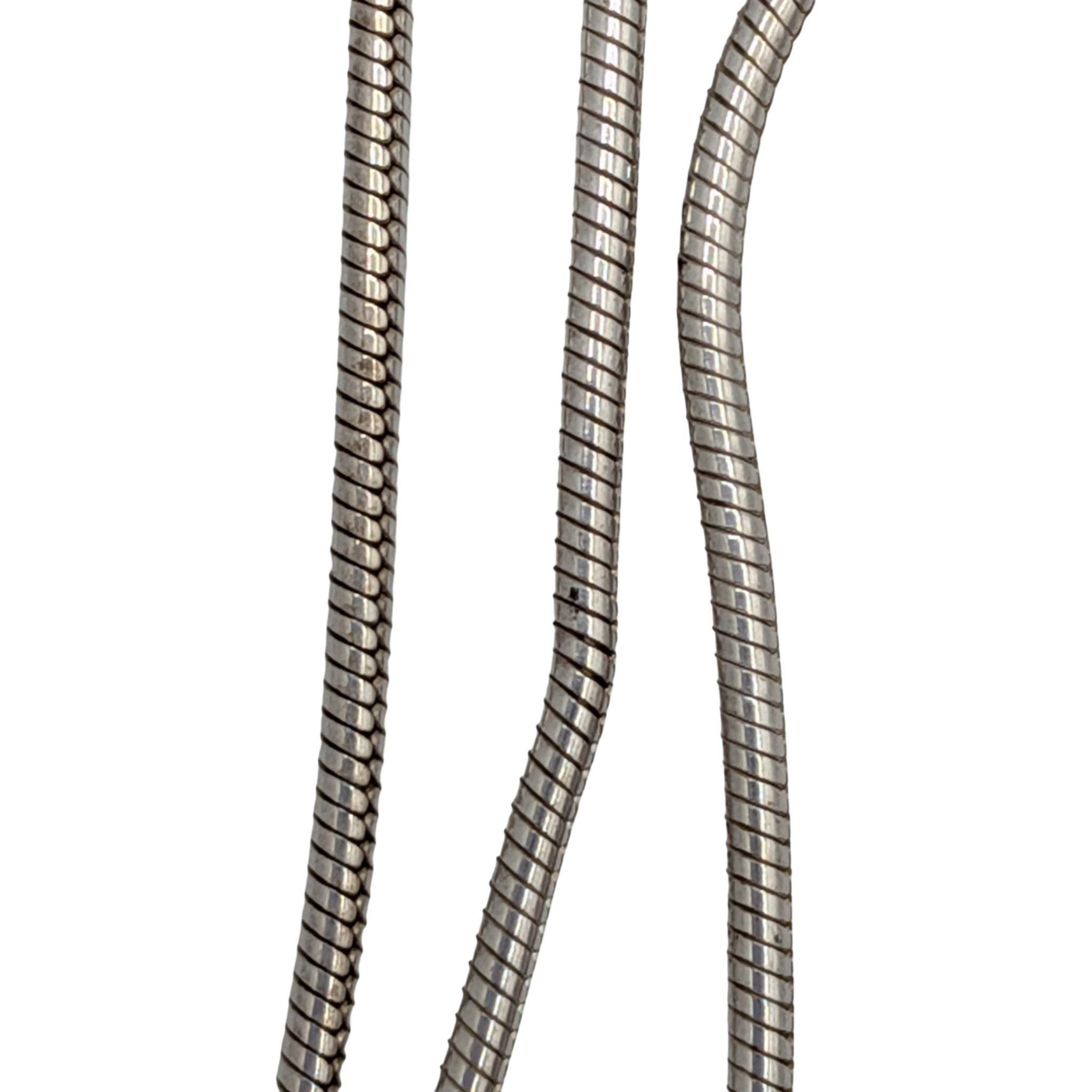 Signed Italy Sterling Silver Snake Chain Necklace