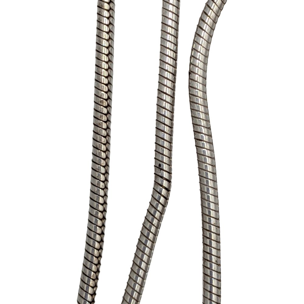 Lot 487: Signed Italy Sterling Silver Snake Chain Necklace