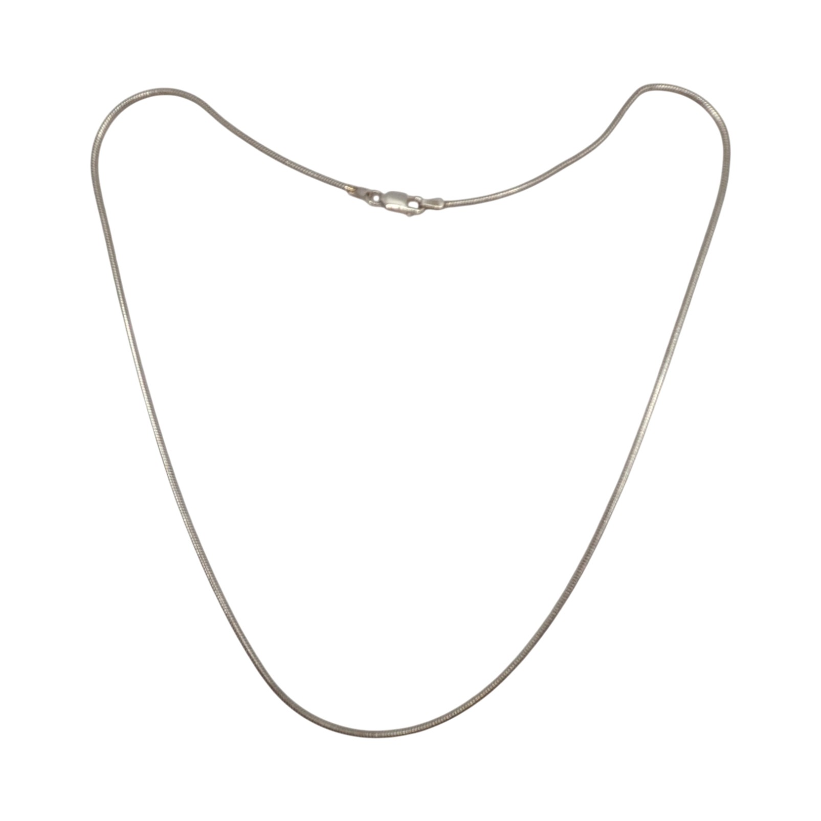 Signed Italy Sterling Silver Snake Chain Necklace