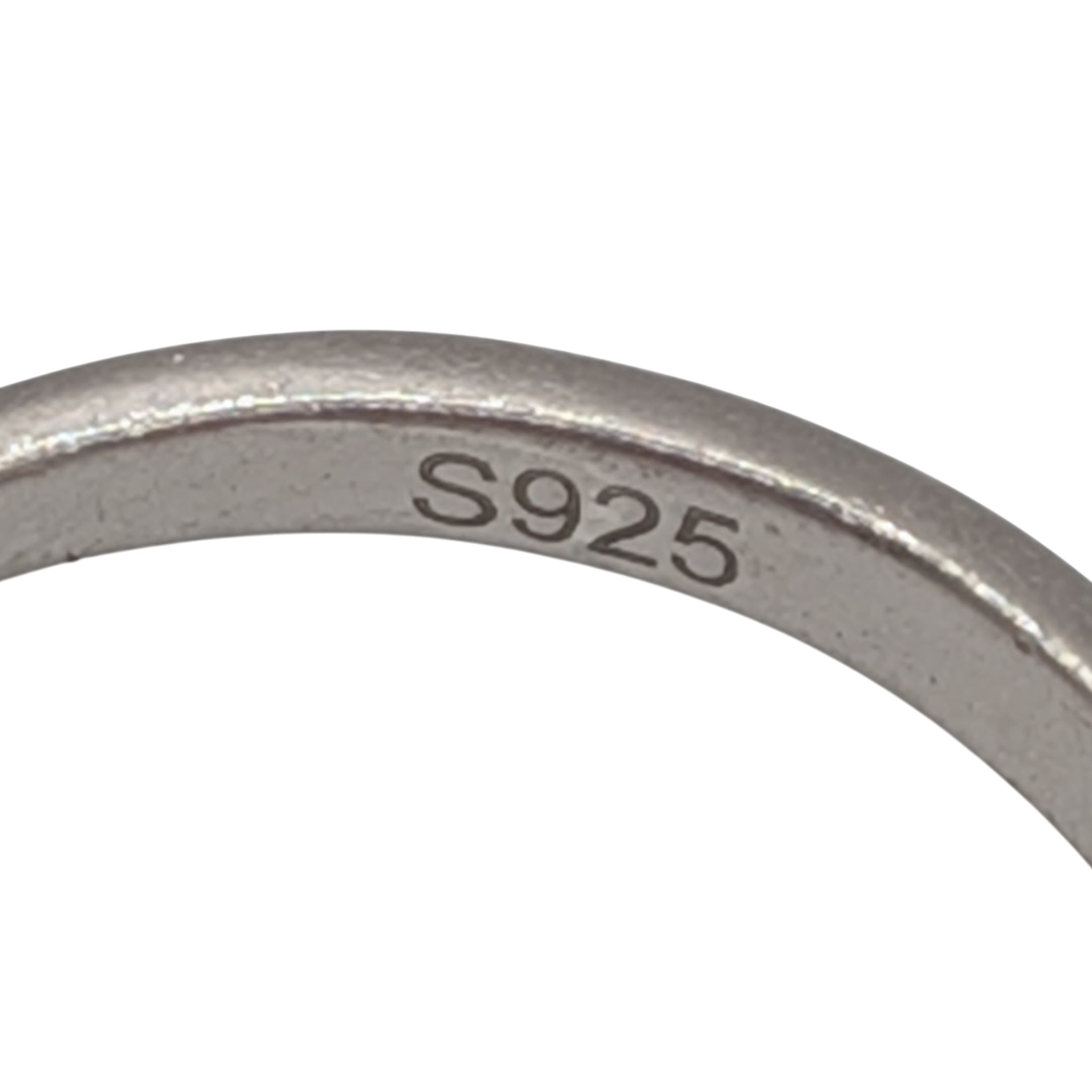 Sterling Silver Be Still Script Adjustable Ring