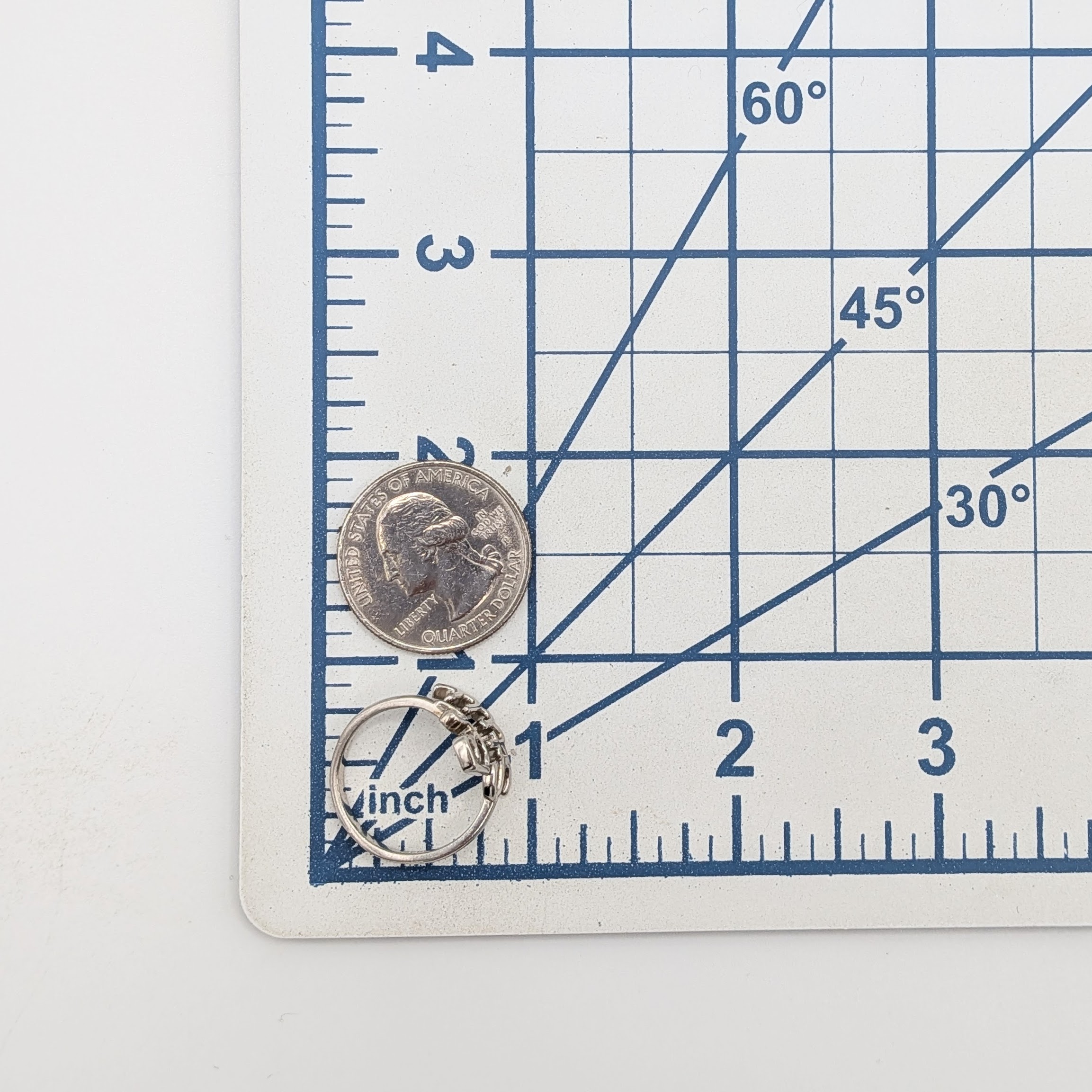 Sterling Silver Be Still Script Adjustable Ring