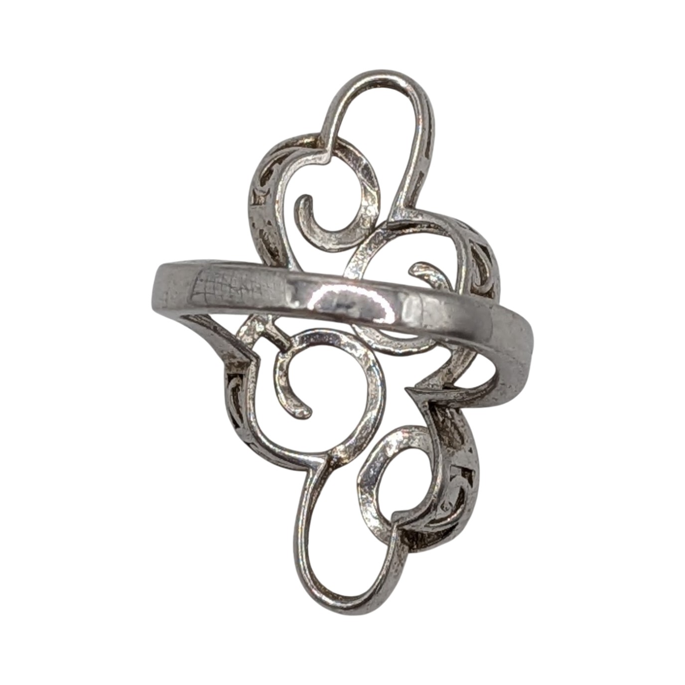 Sterling Silver Open Scrollwork Ring Size 5.5